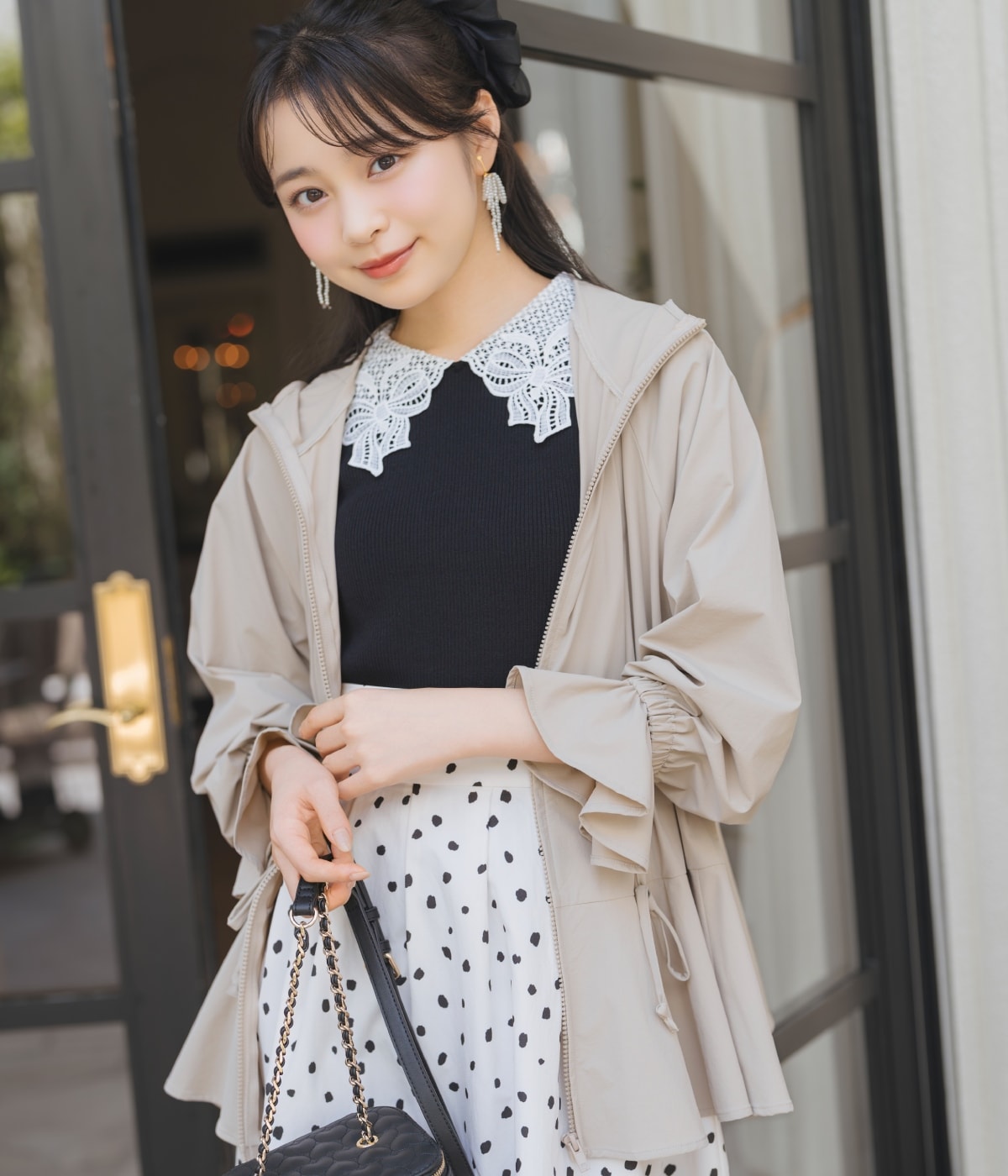 UVカットペプラムブルゾン