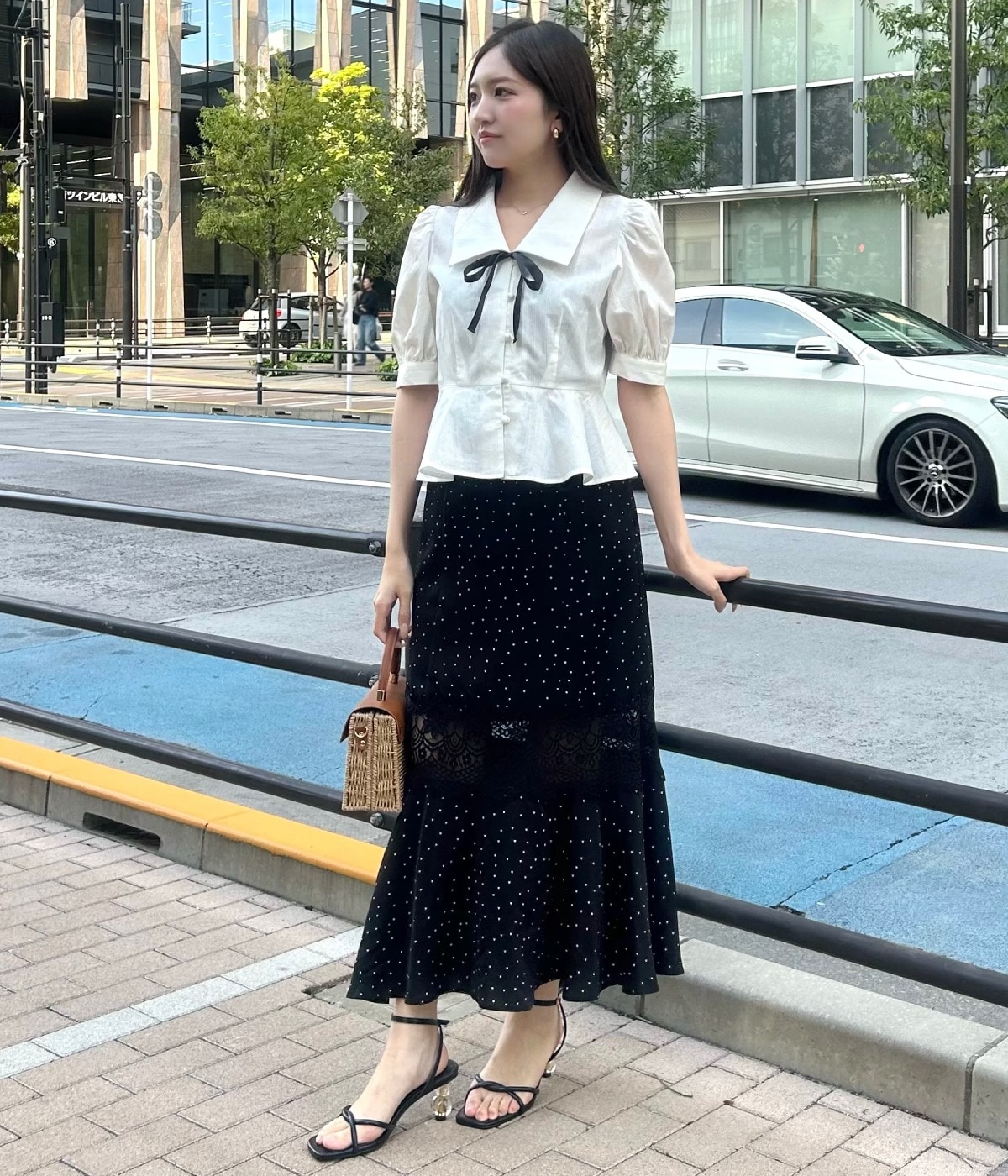 【新色追加】パフスリーブペプラムブラウス