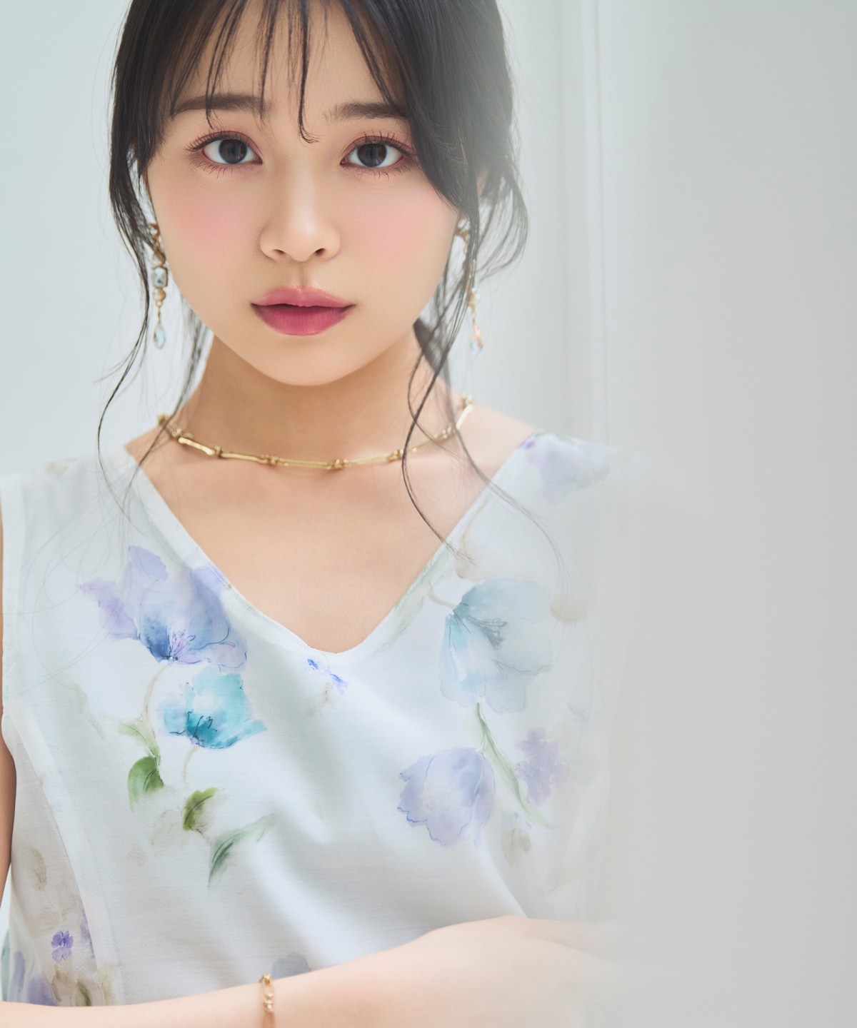【6/11(thu)10時発売】ウォーターフラワープリントリバーシブルワンピース