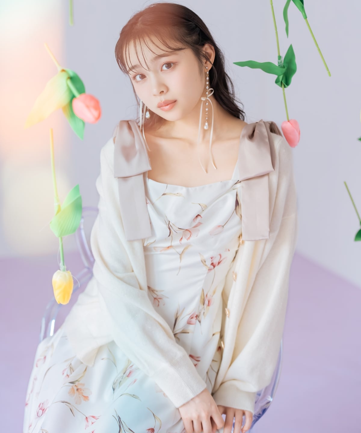 ミドルゲージカーディガン