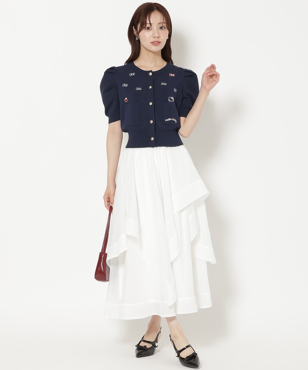 【7/16(thu)10時予約開始】WILLSELECTION×HELLO KITTY 刺繍ニットカーディガン
