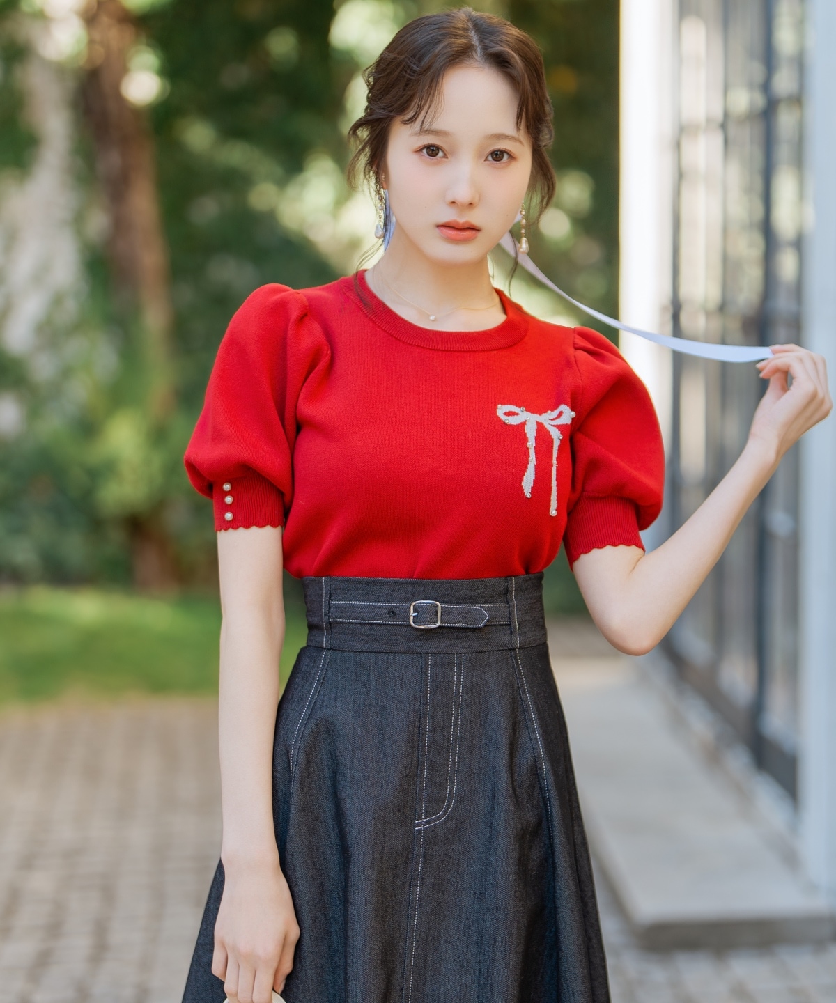 【2/27(fri)発売】リボンジャガードパフニット