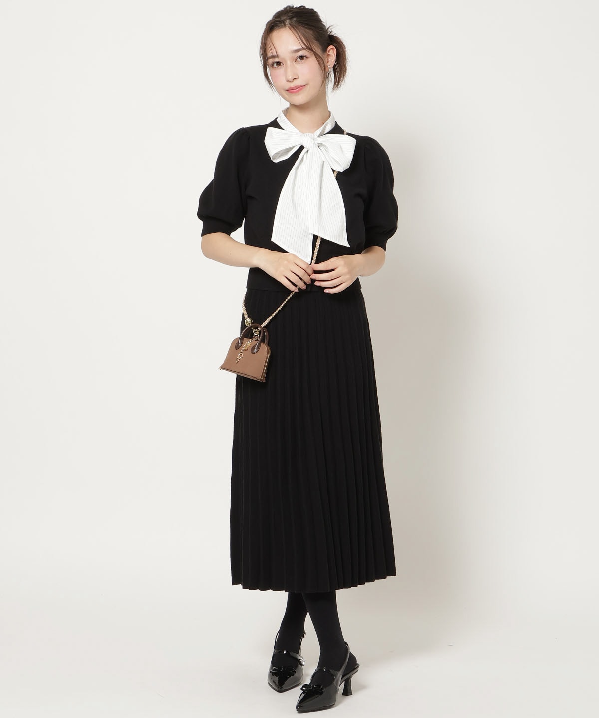【9/10(thu)10時発売】リボンタイドッキングパフニット