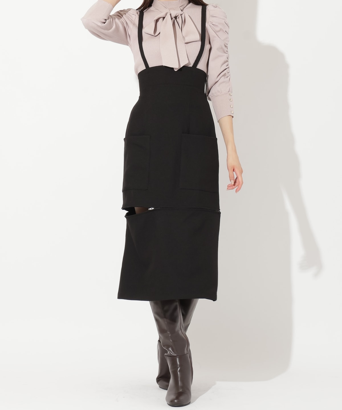 サスペ付き2wayスカート