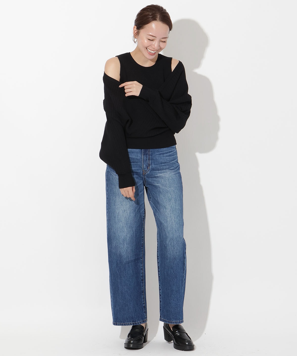 デニムバギーパンツ