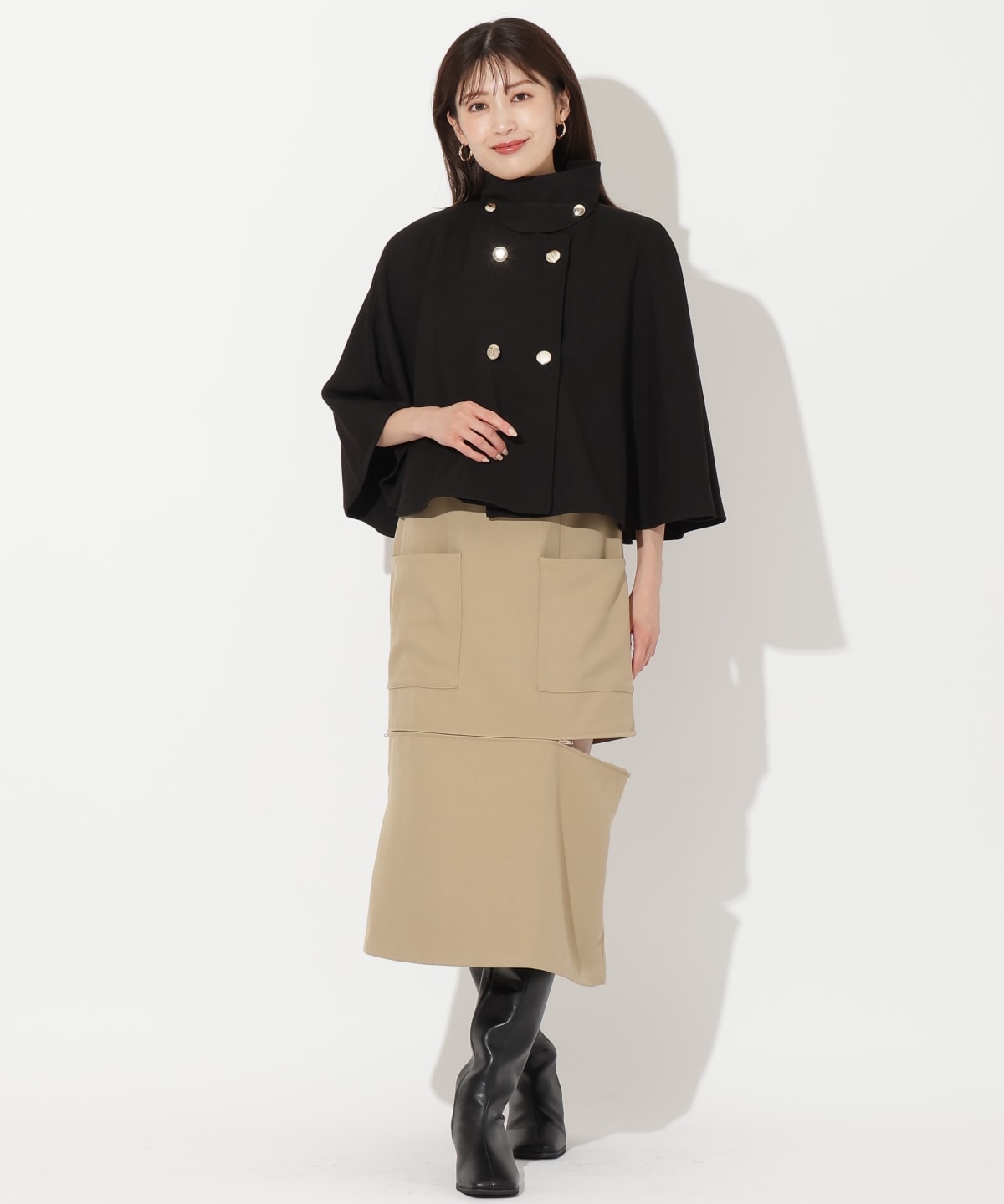 ショートケープジャケットコート