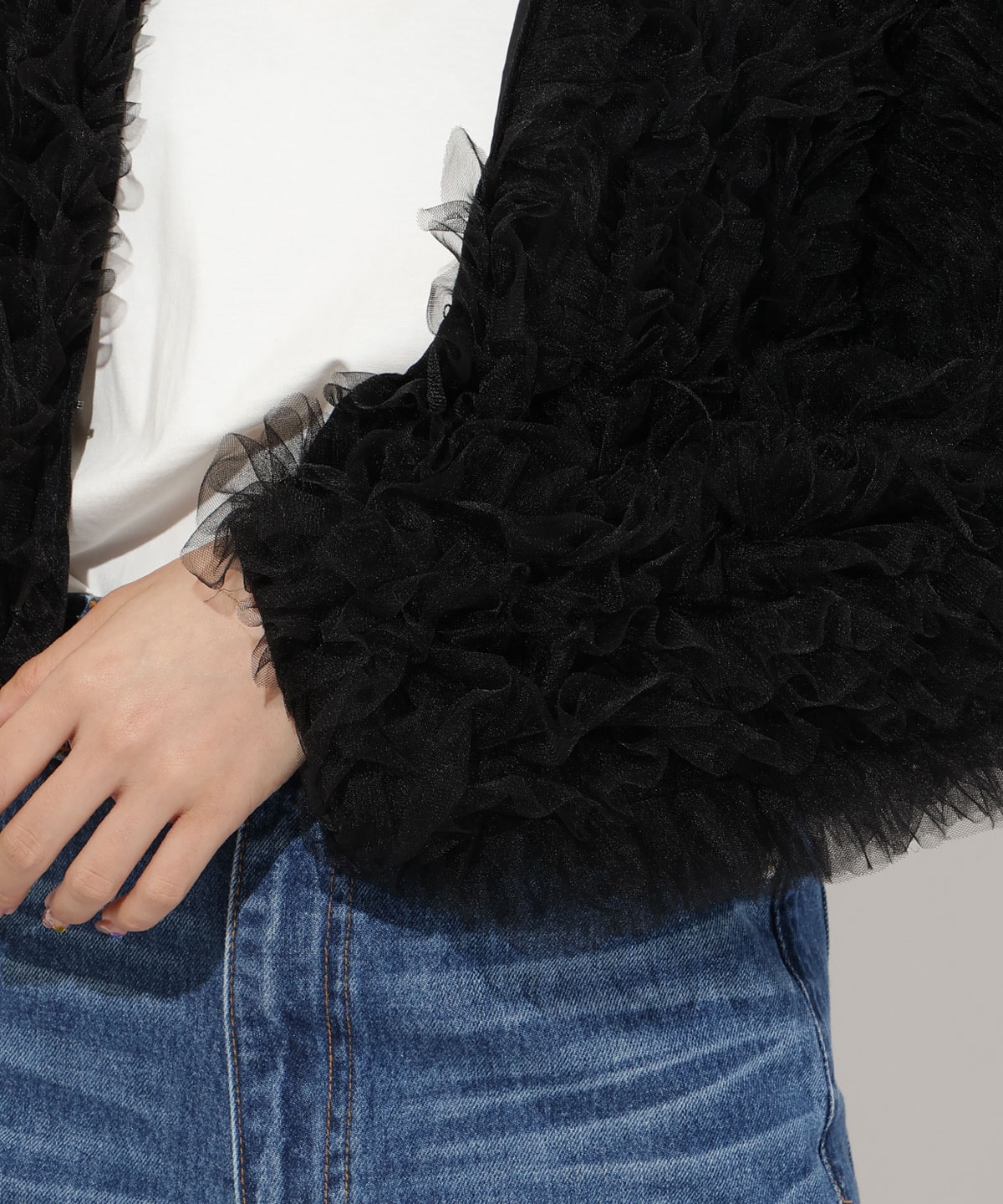 チュールフリルジャケット