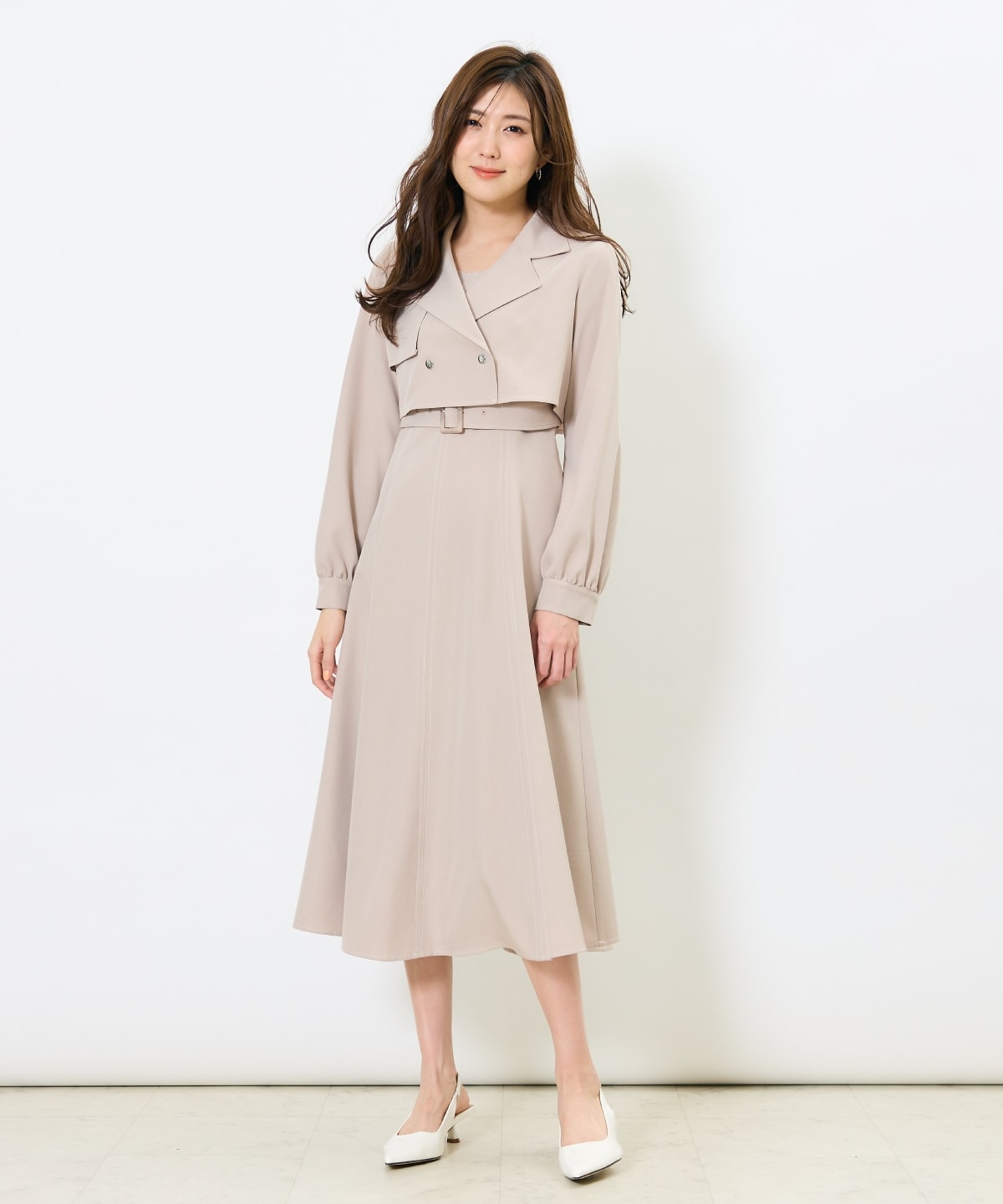 トレンチライクアンサンブルワンピース