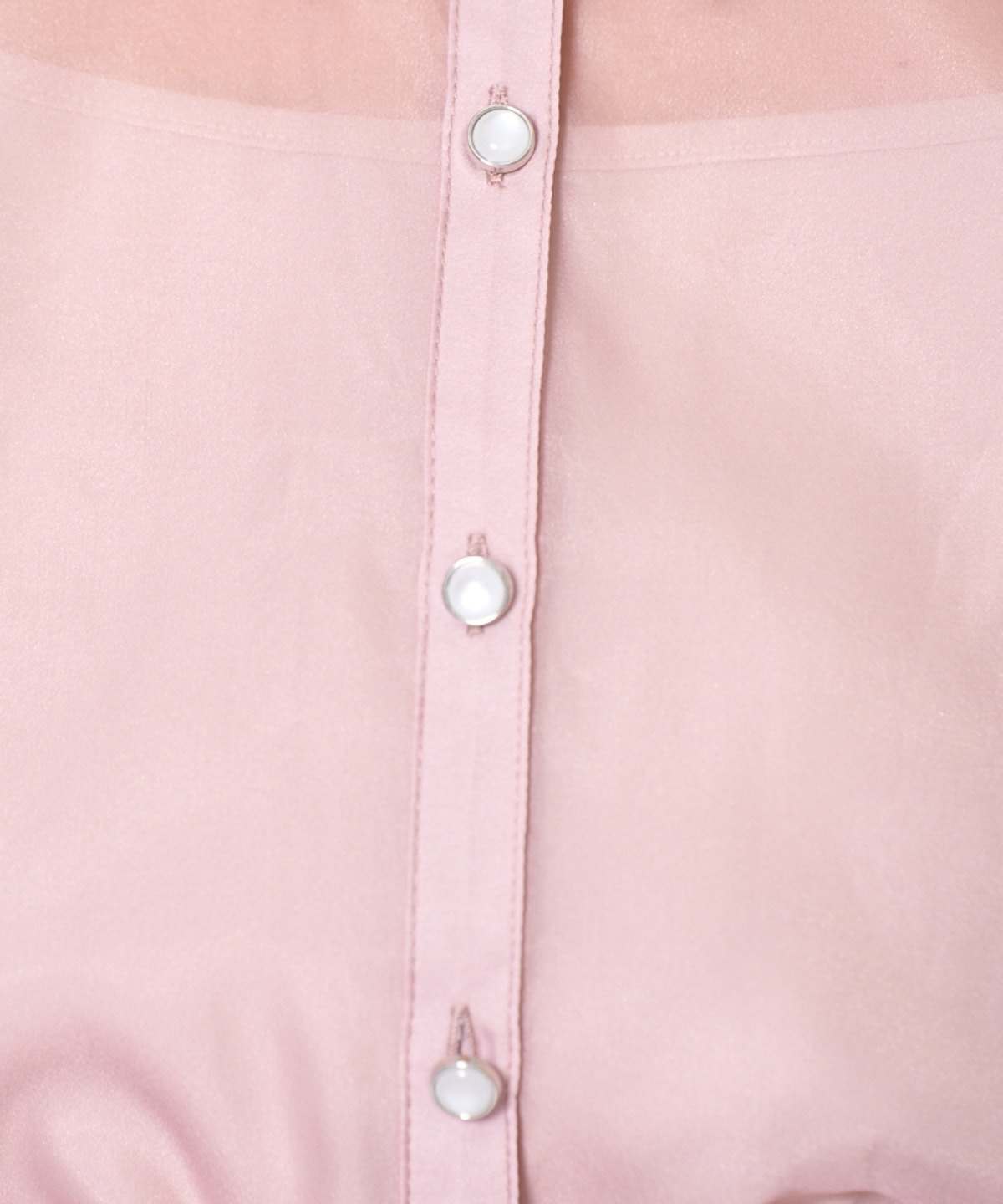 バタフライリボンシアー長袖ブラウス