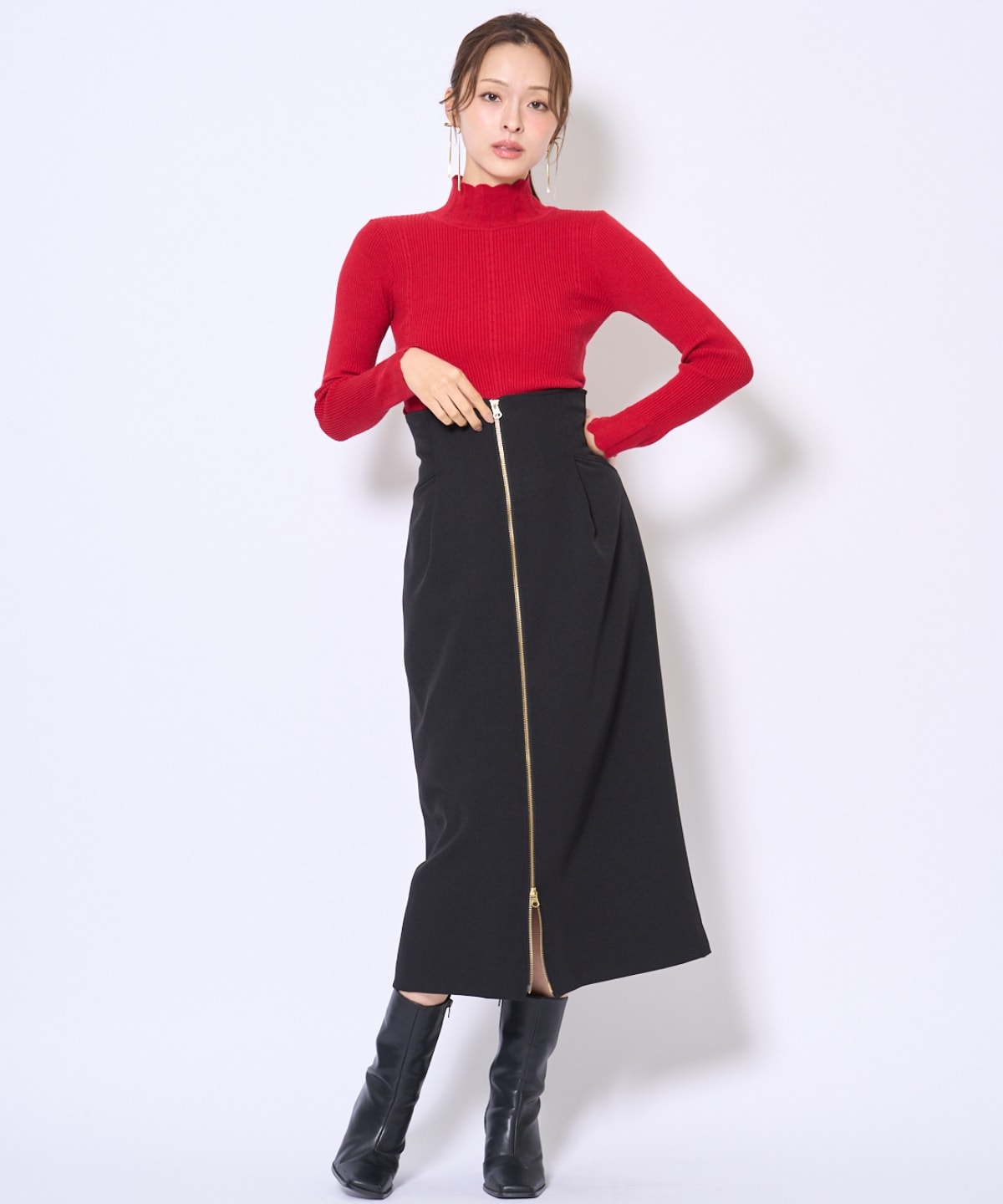 センターZIPスカート