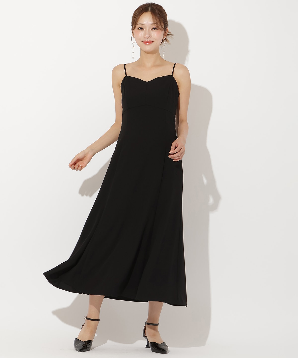 ベロアトリミングブラウス×ドレス