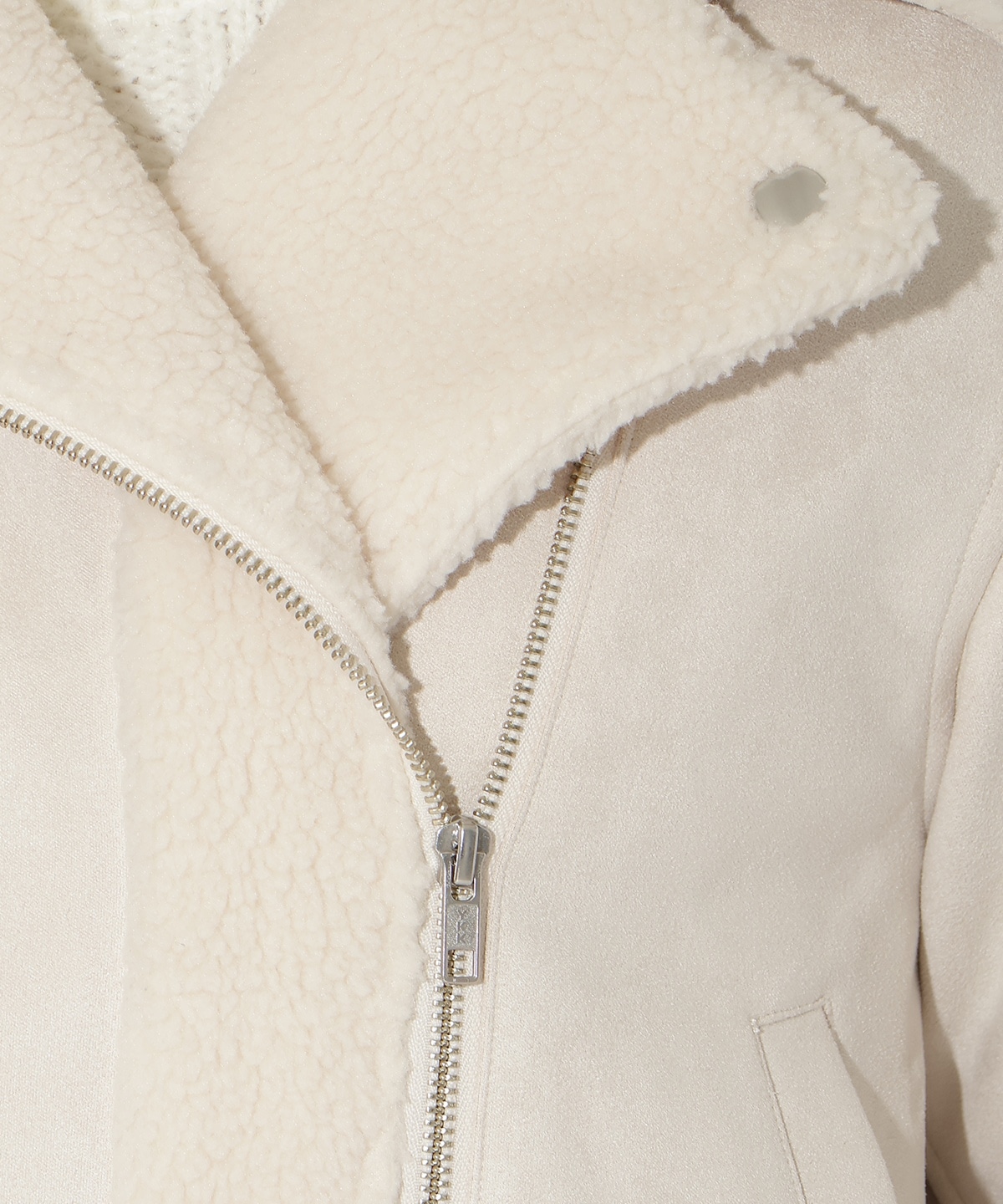 ムートンボアライダースブルゾン