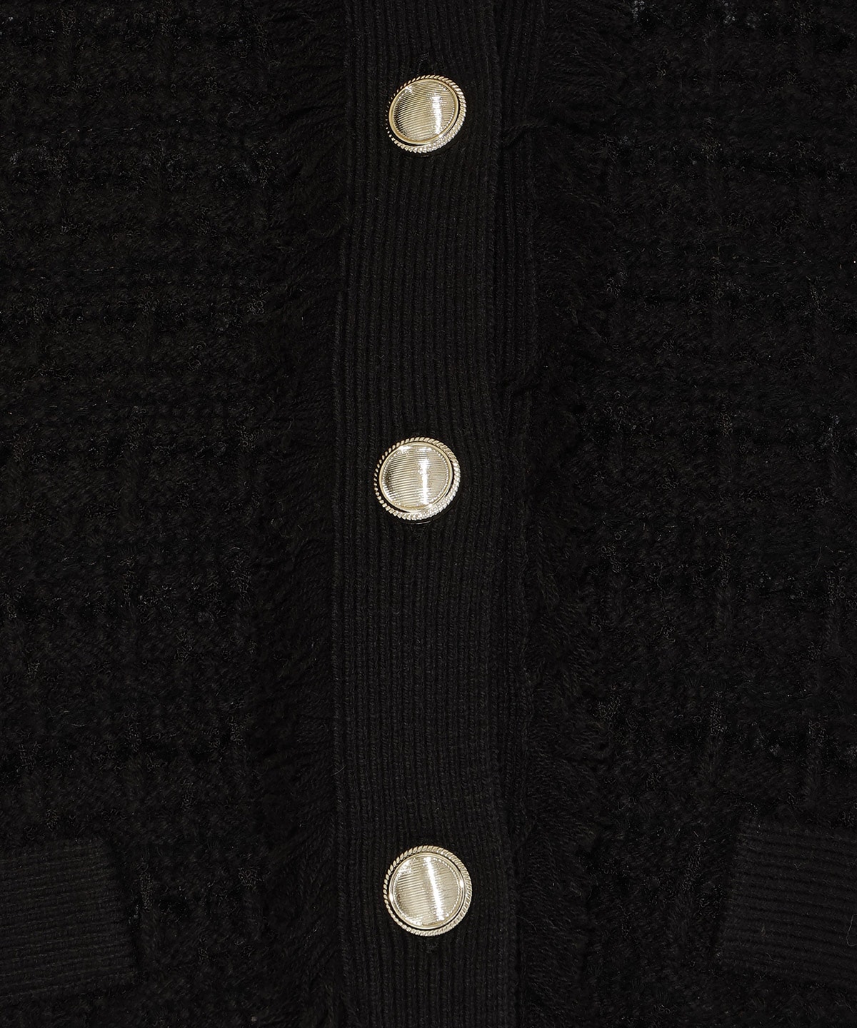 ツイードライクニットカーディガン