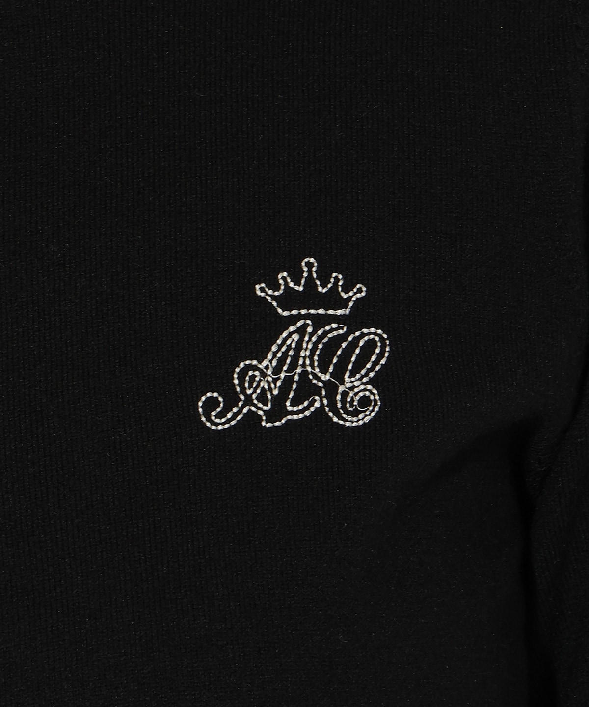 刺繍クルーネックカーディガン