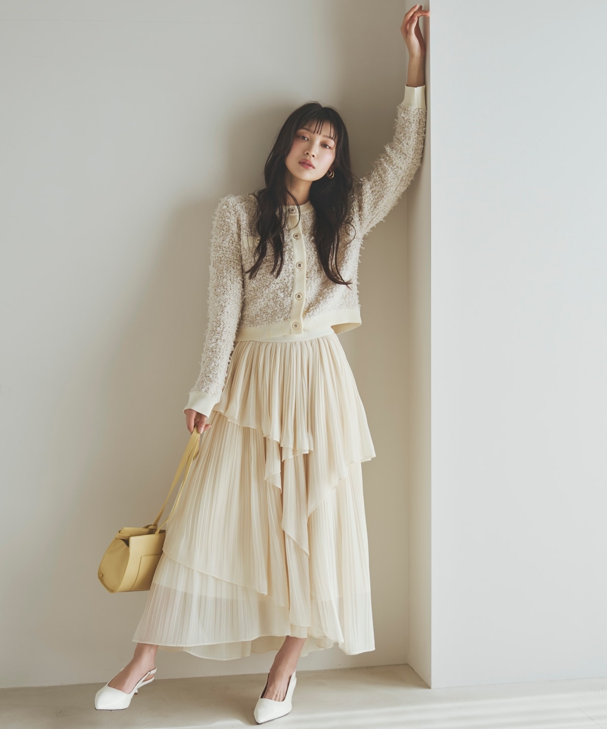 ティアードプリーツスカート