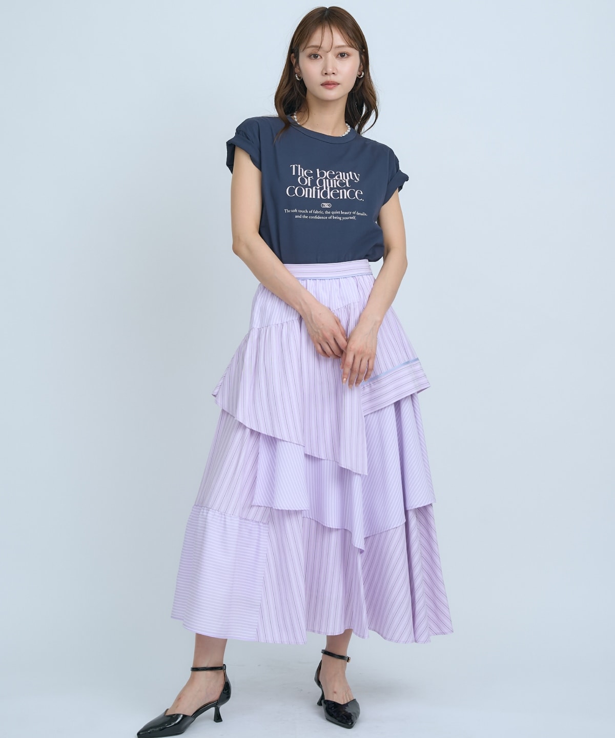 マルチストライプスカート