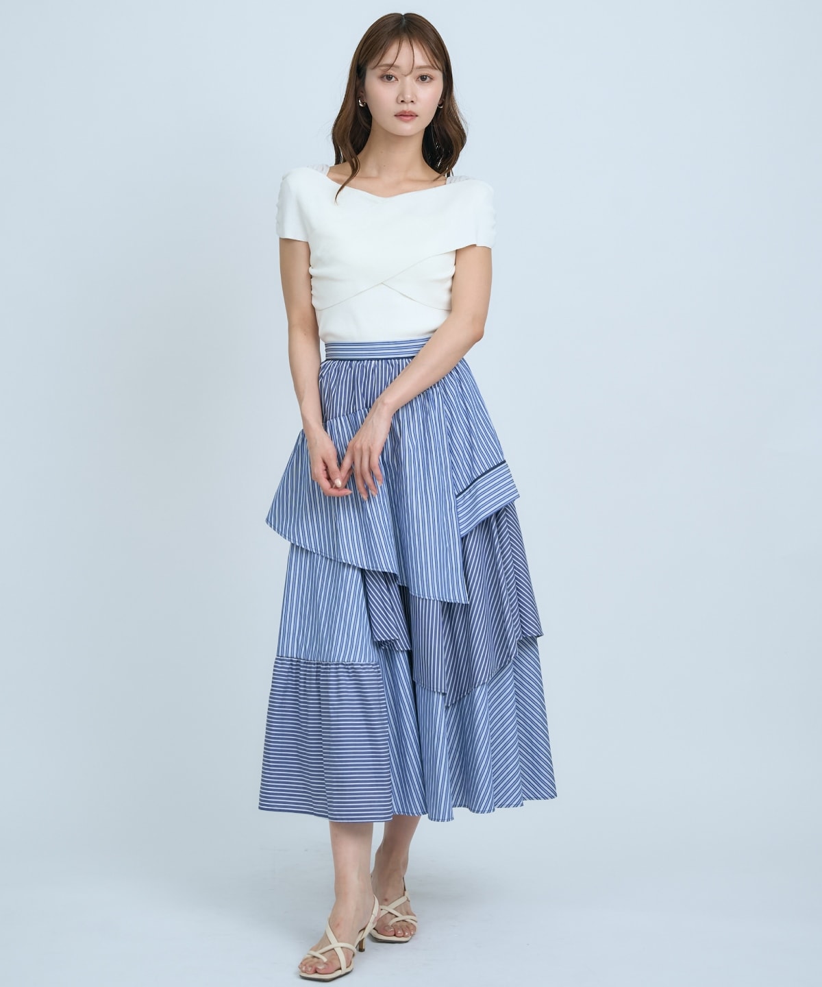 マルチストライプスカート