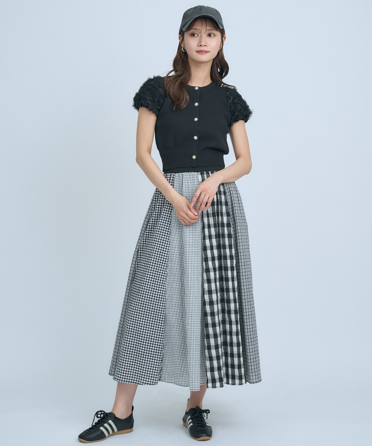 サッカーギンガム組み合わせスカート