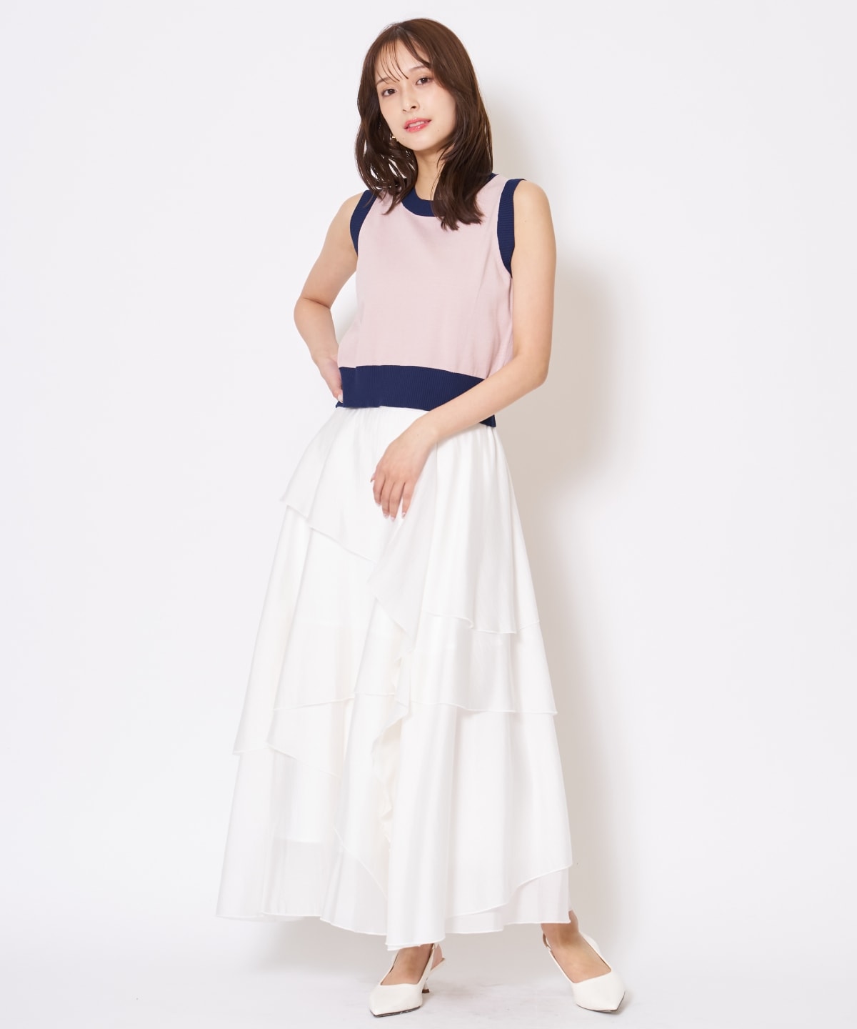 【先行予約受付中】バイカラーニットアンサンブル