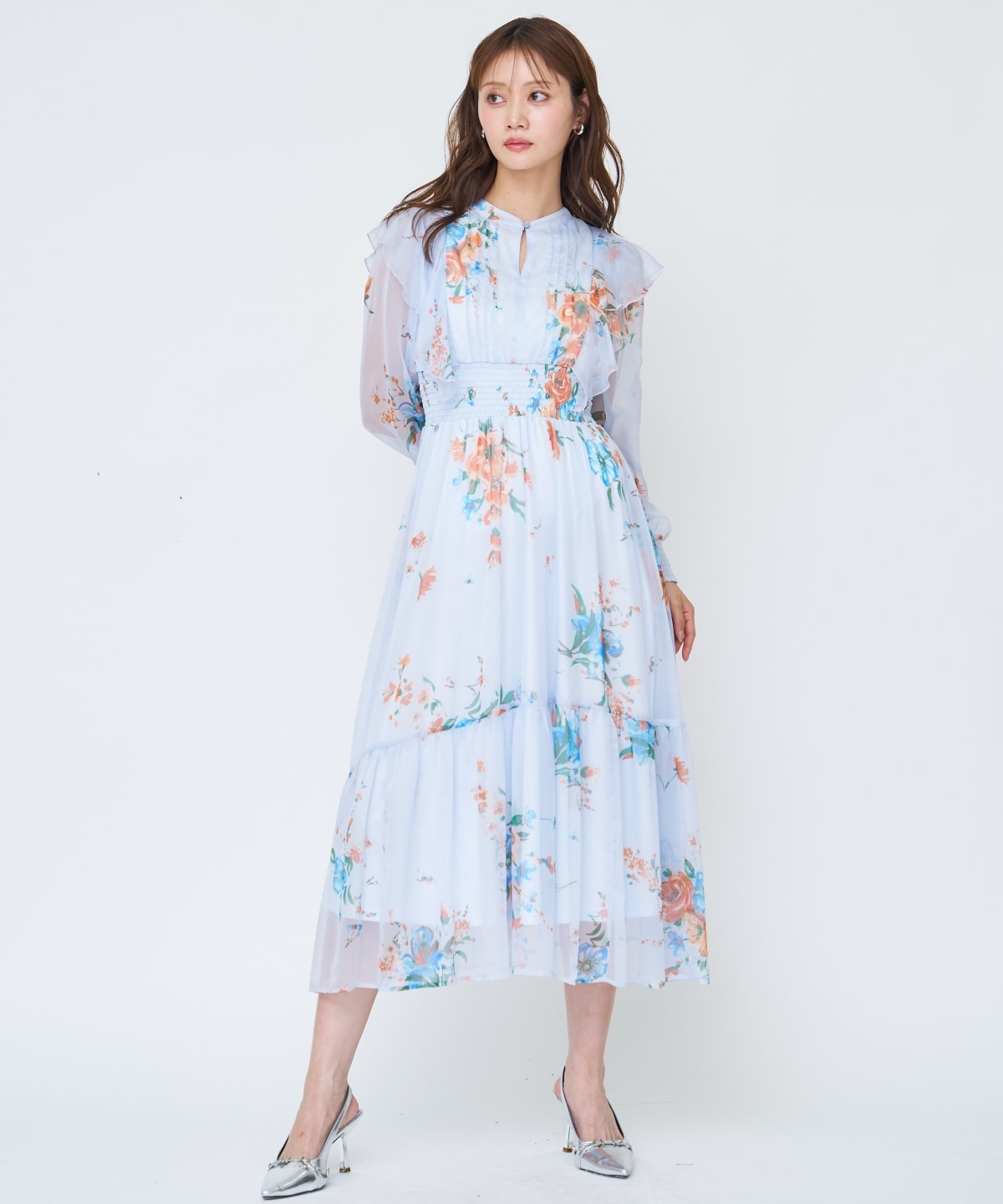 【先行予約受付中】フラワープリントタックワンピース