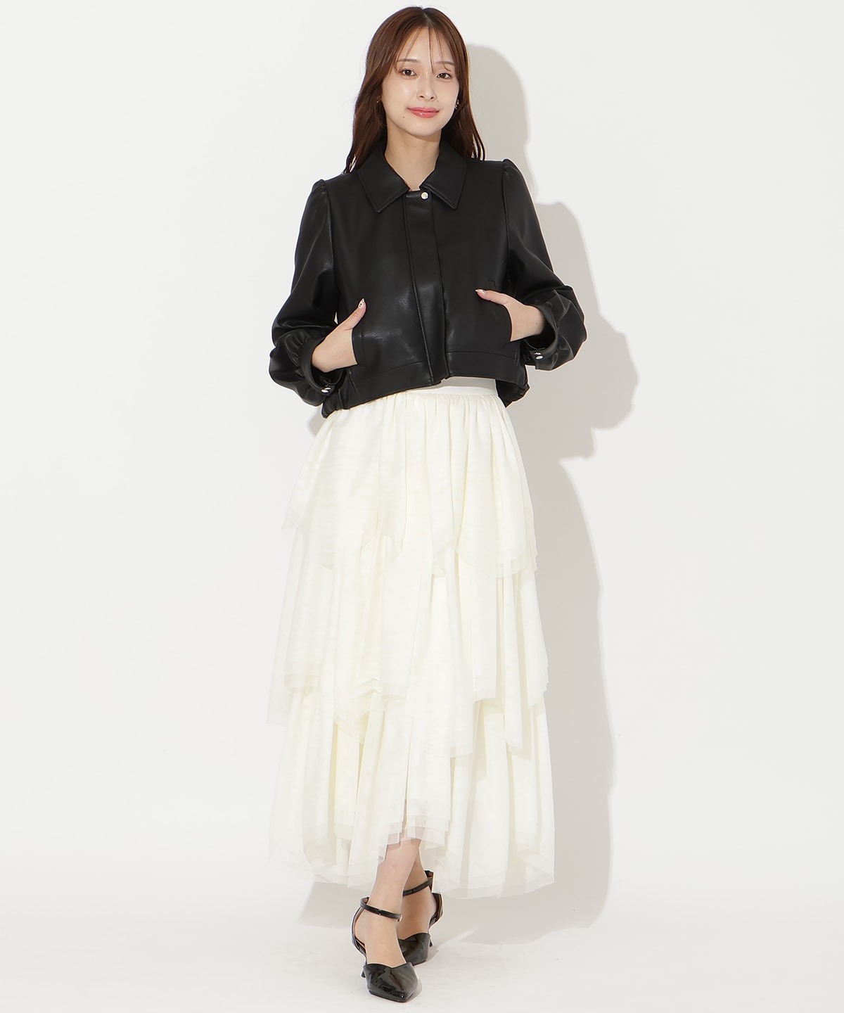 【先行予約受付中】フェイクレザーブルゾン