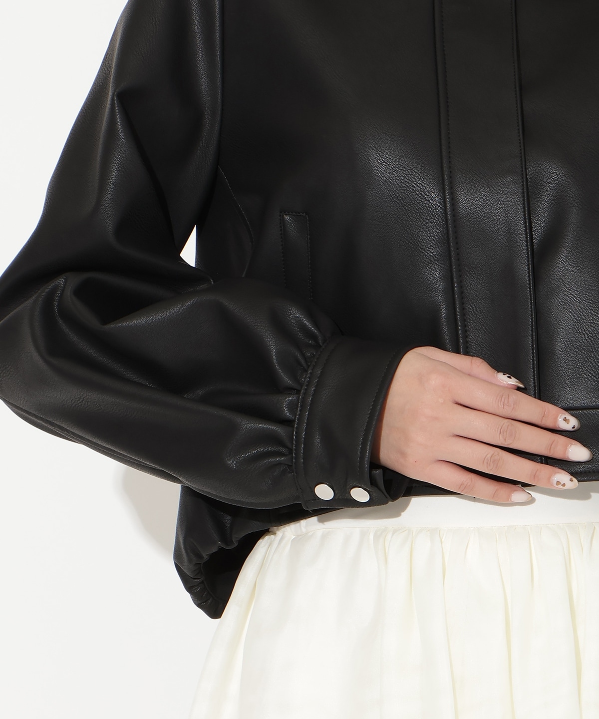 【先行予約受付中】フェイクレザーブルゾン