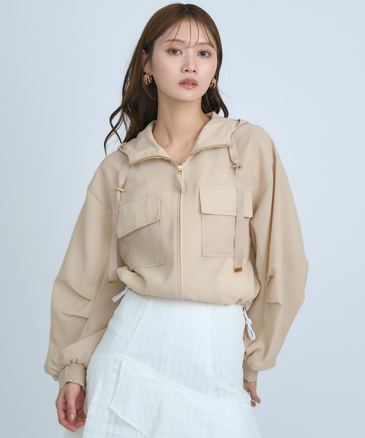 【先行予約受付中】シアーフーディーブルゾン