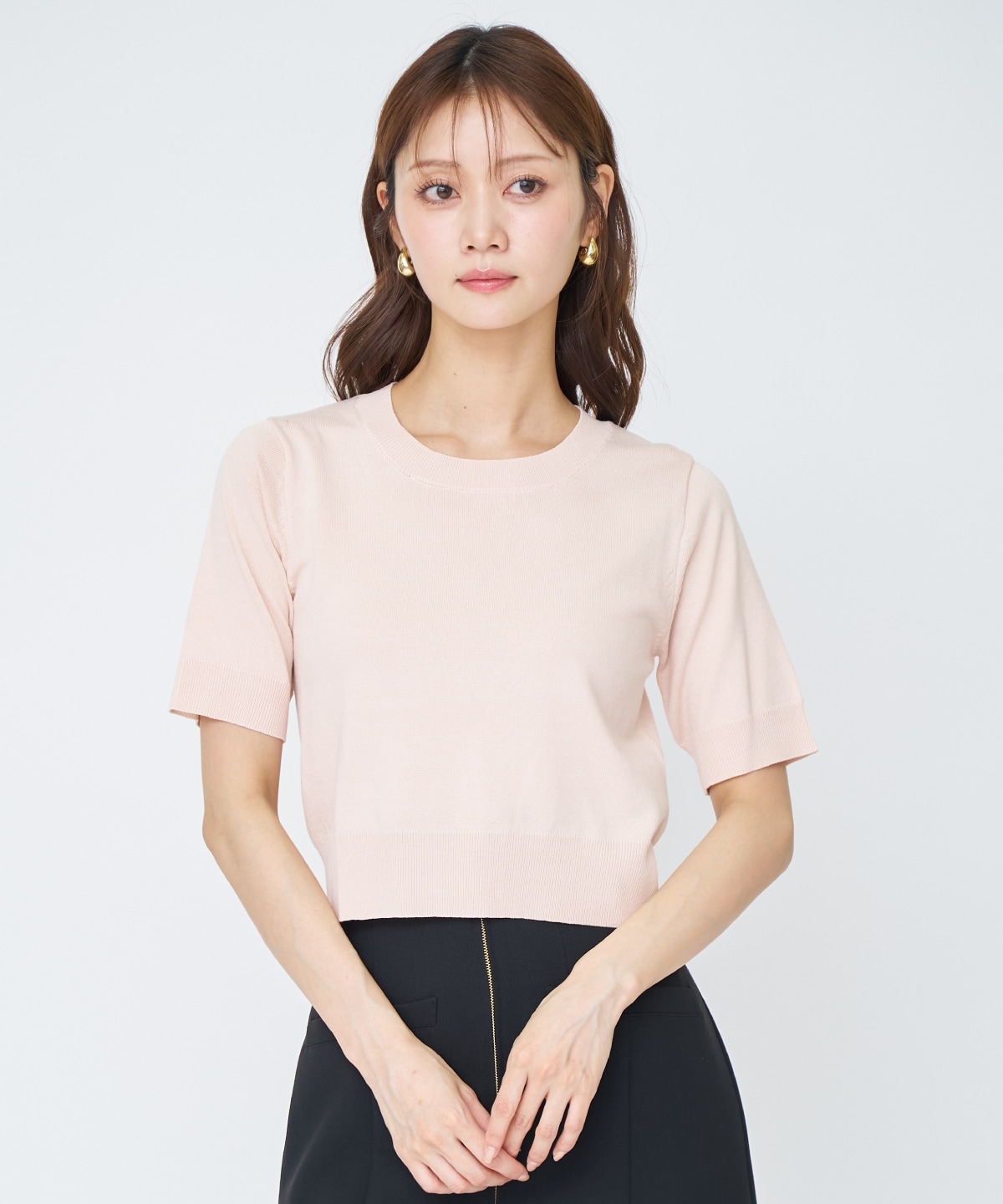 ケーブル編みカーディガンアンサンブル