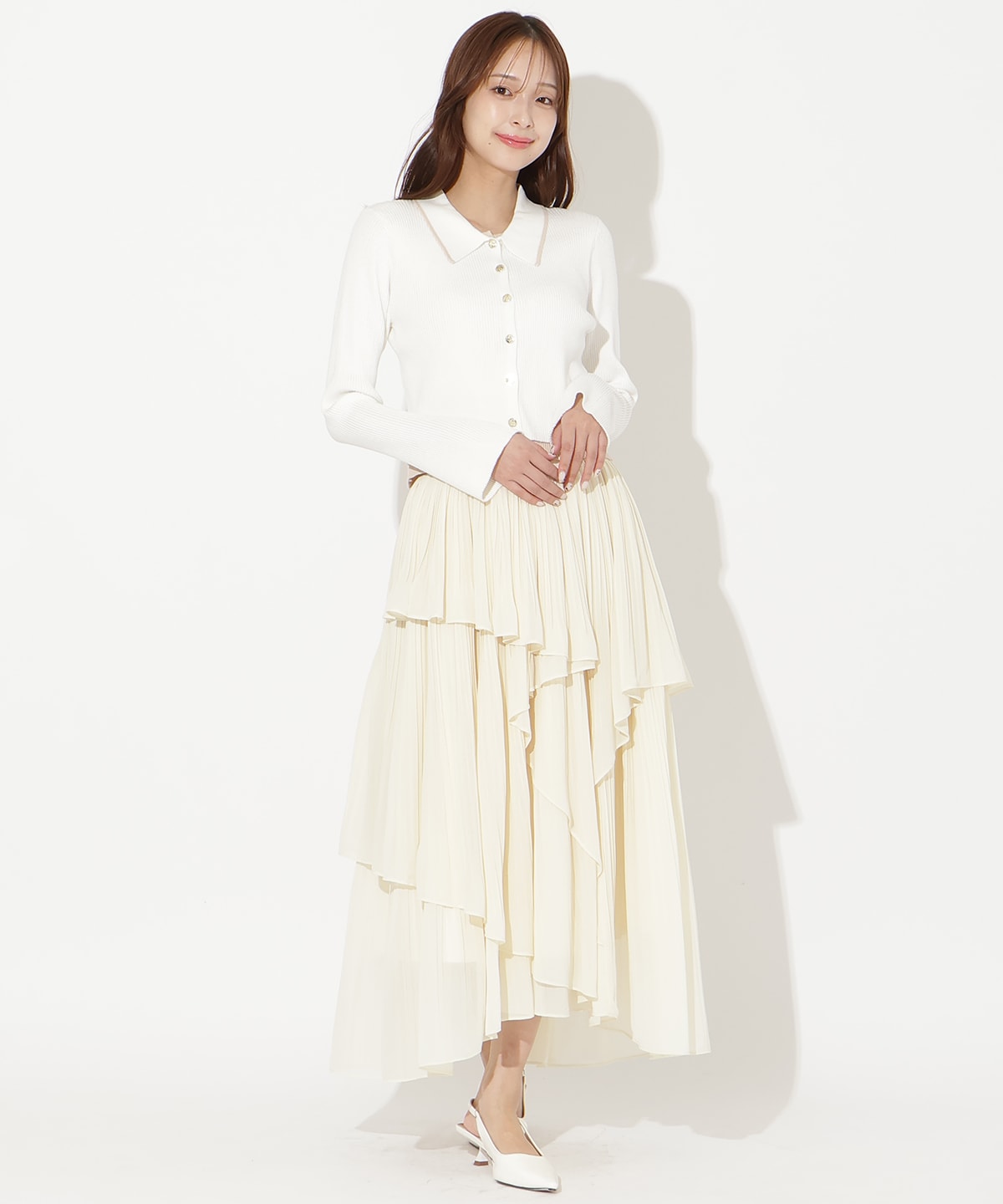 【先行予約受付中】襟付きレイヤード風カーディガン