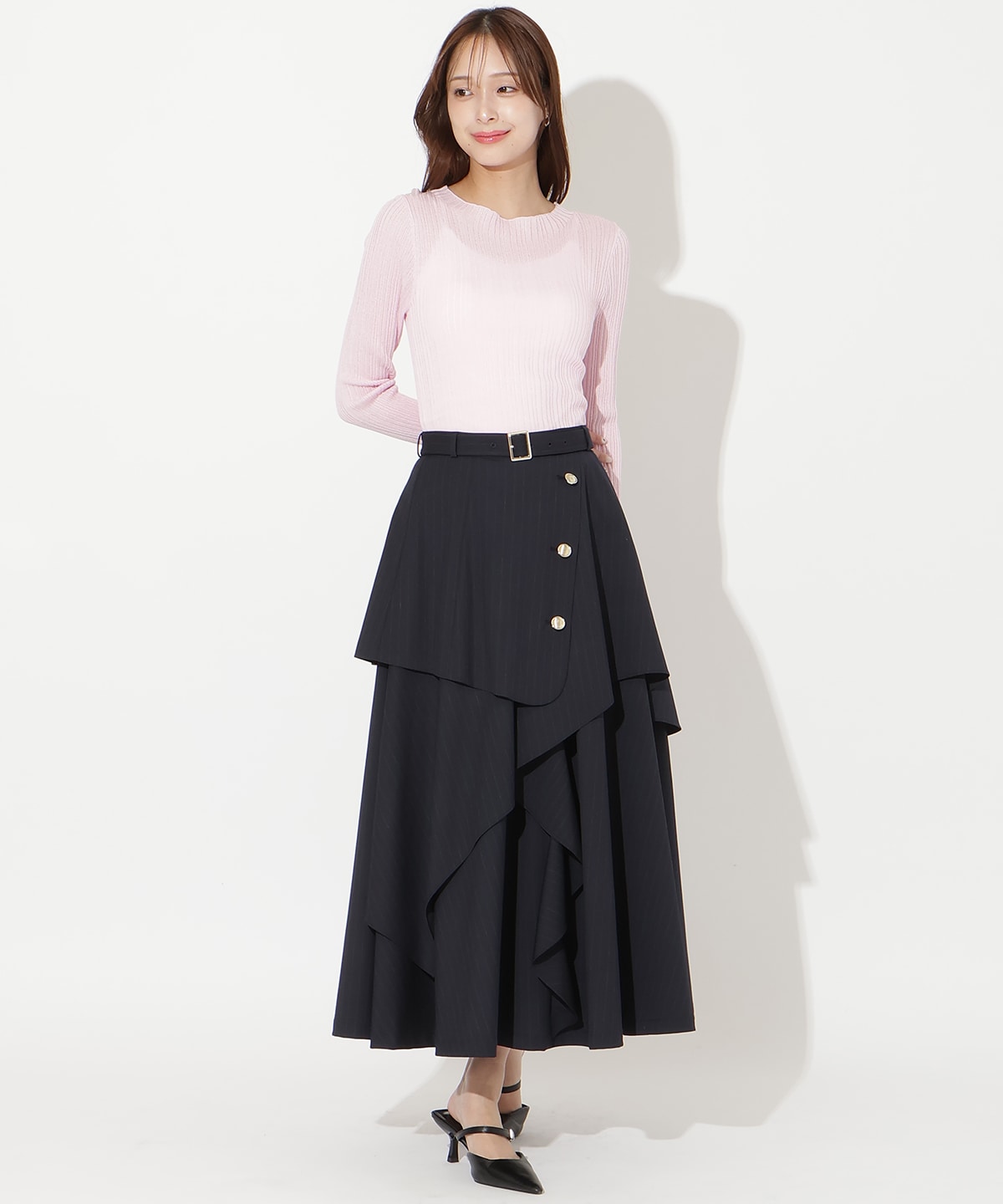 【先行予約受付中】シアーランダムリブニットプルオーバー