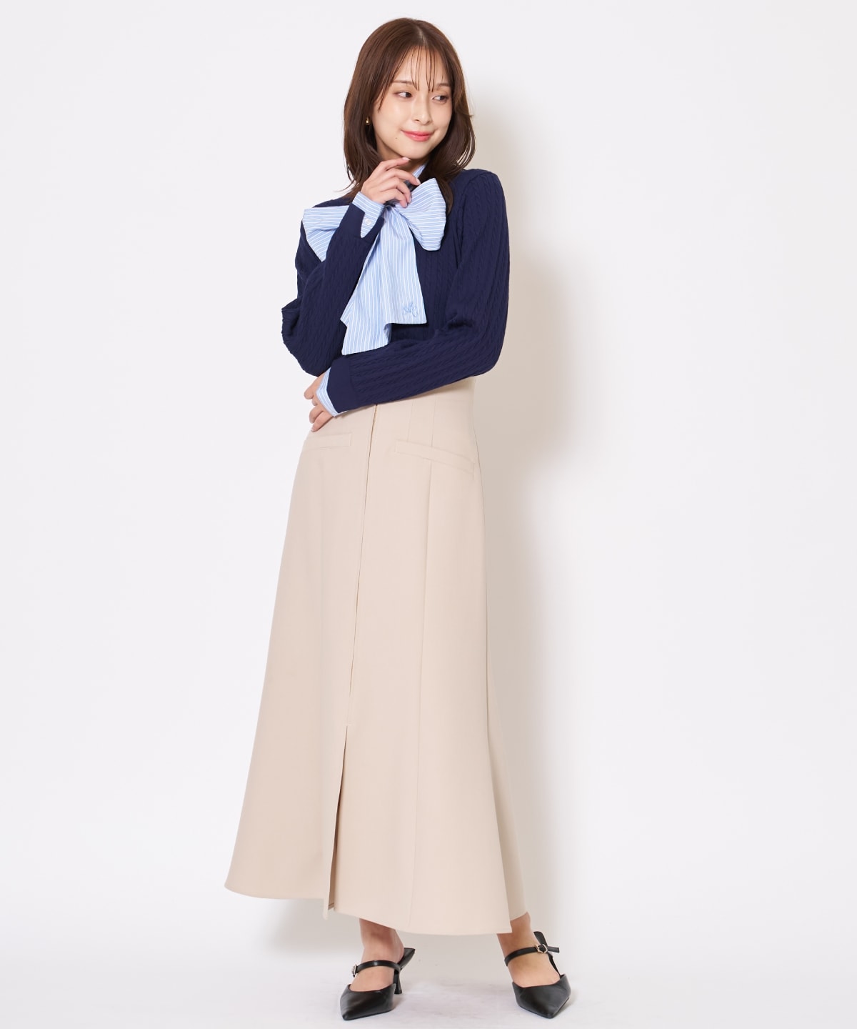 【先行予約受付中】ボウタイニットプルオーバー