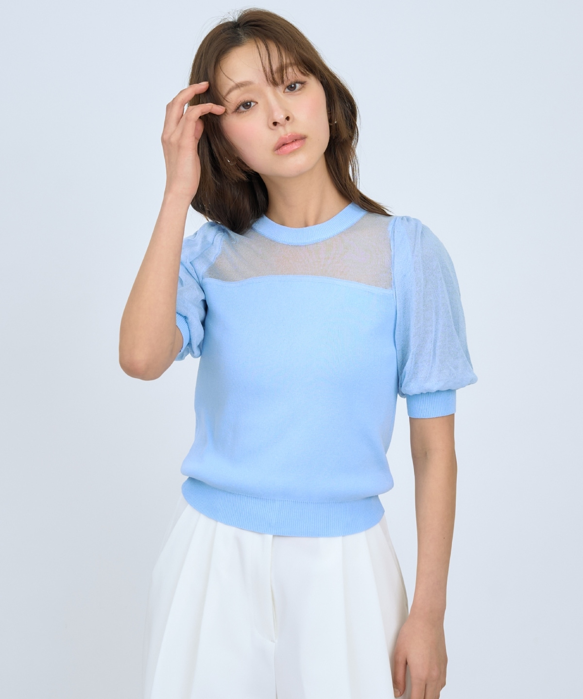 【先行予約受付中】シアーニットクルーネックプルオーバー