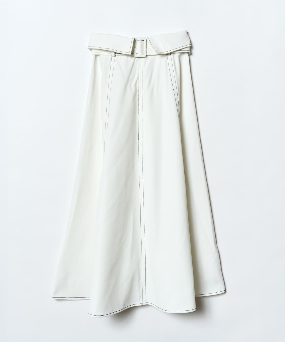 ステッチカラーフレアスカート