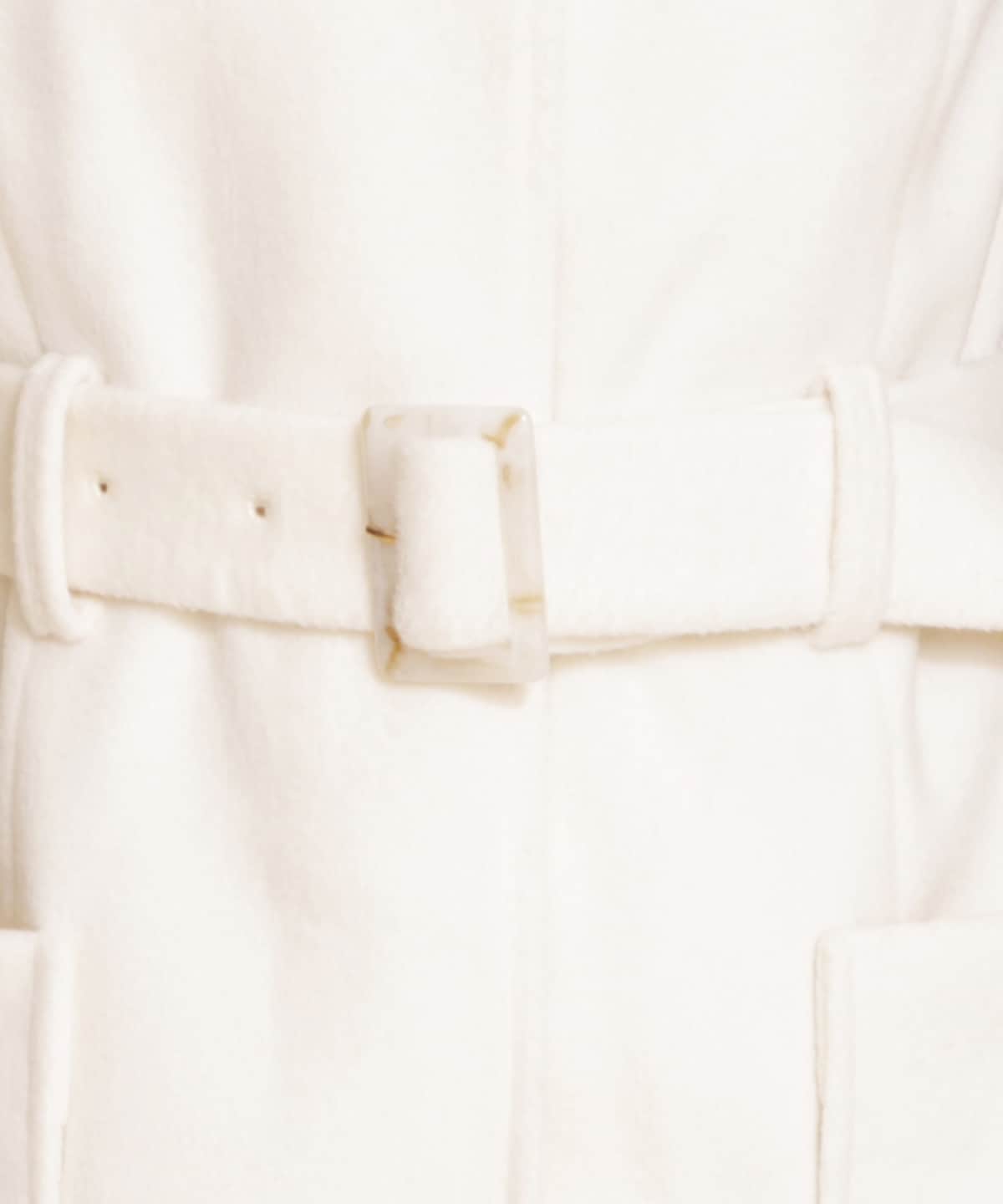 ファーカラースリットスリーブコート