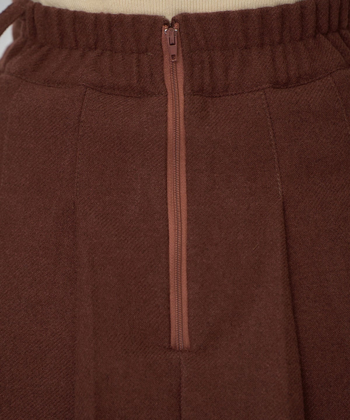 ファーチャームウールライクプリーツミニスカート