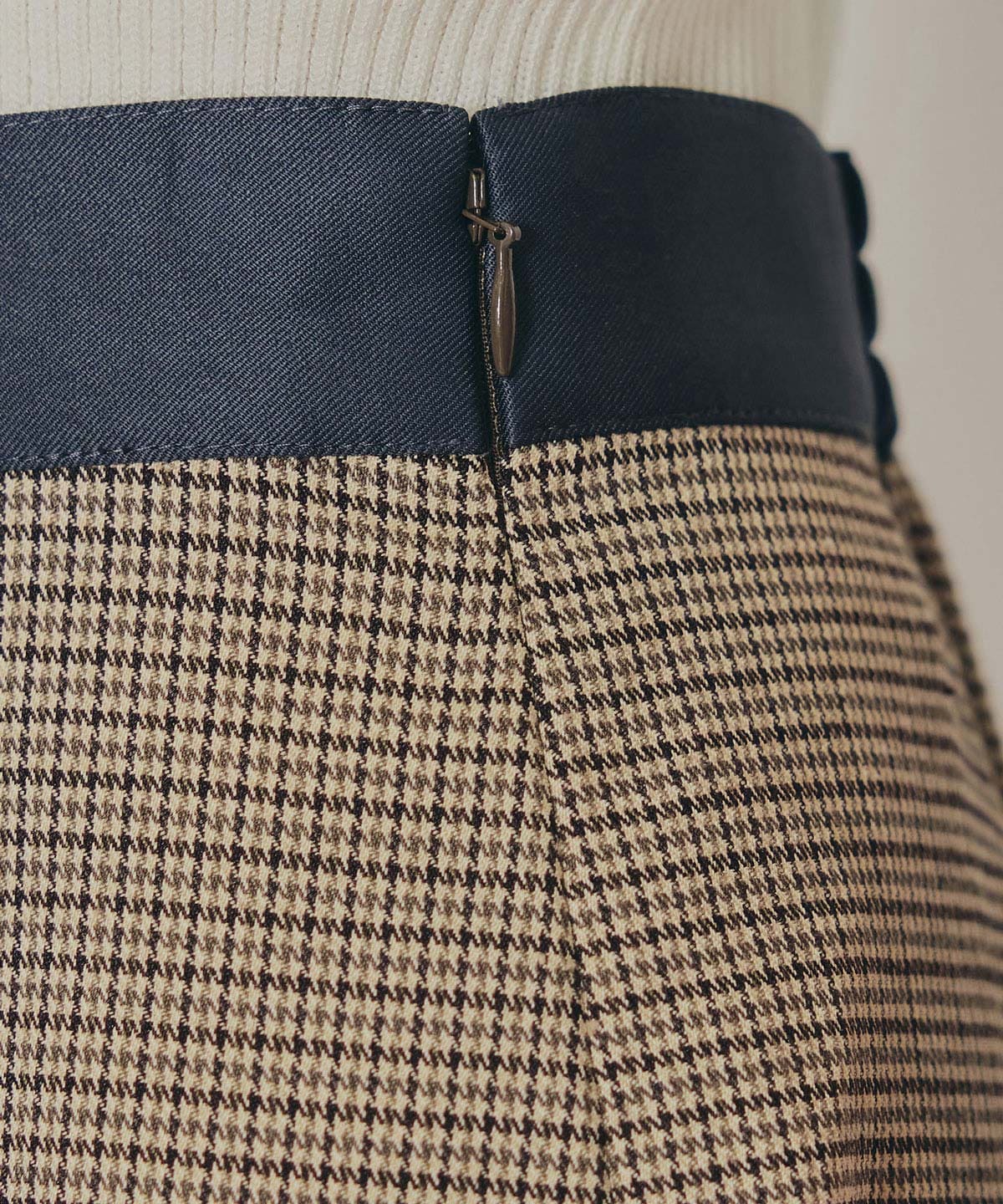 【セットアップ可能】グレンチェックミニラップスカートライクショートパンツ