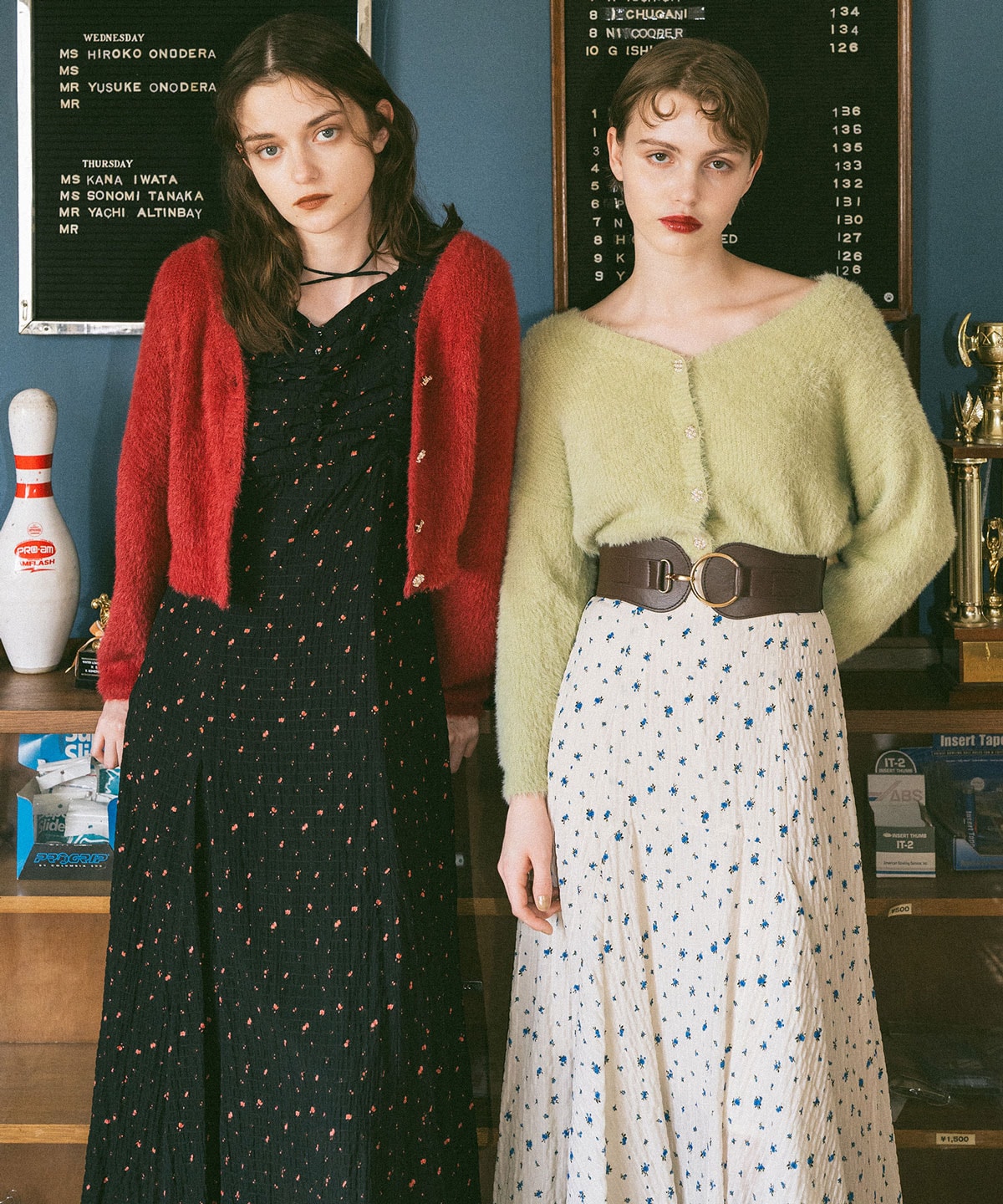 ミニフラワーイレヘムロングワンピース