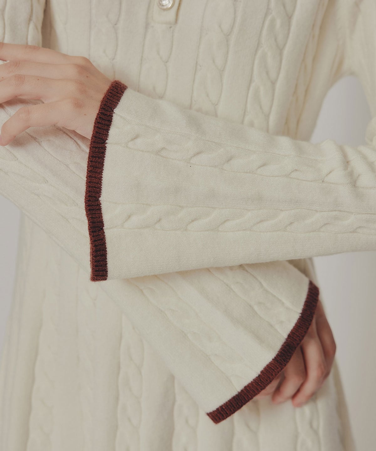 ラインケーブルミニニットワンピース