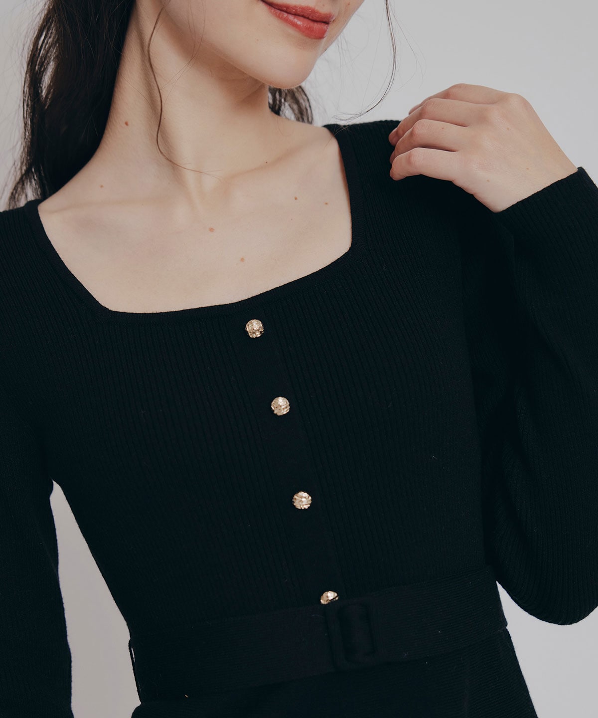 ケープSETニットフレアミニワンピース