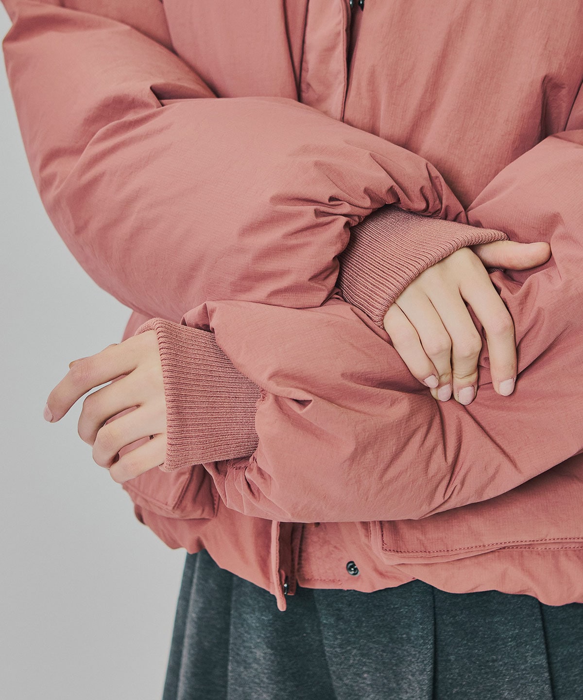 フラップポケットファイバーダウンジャケット