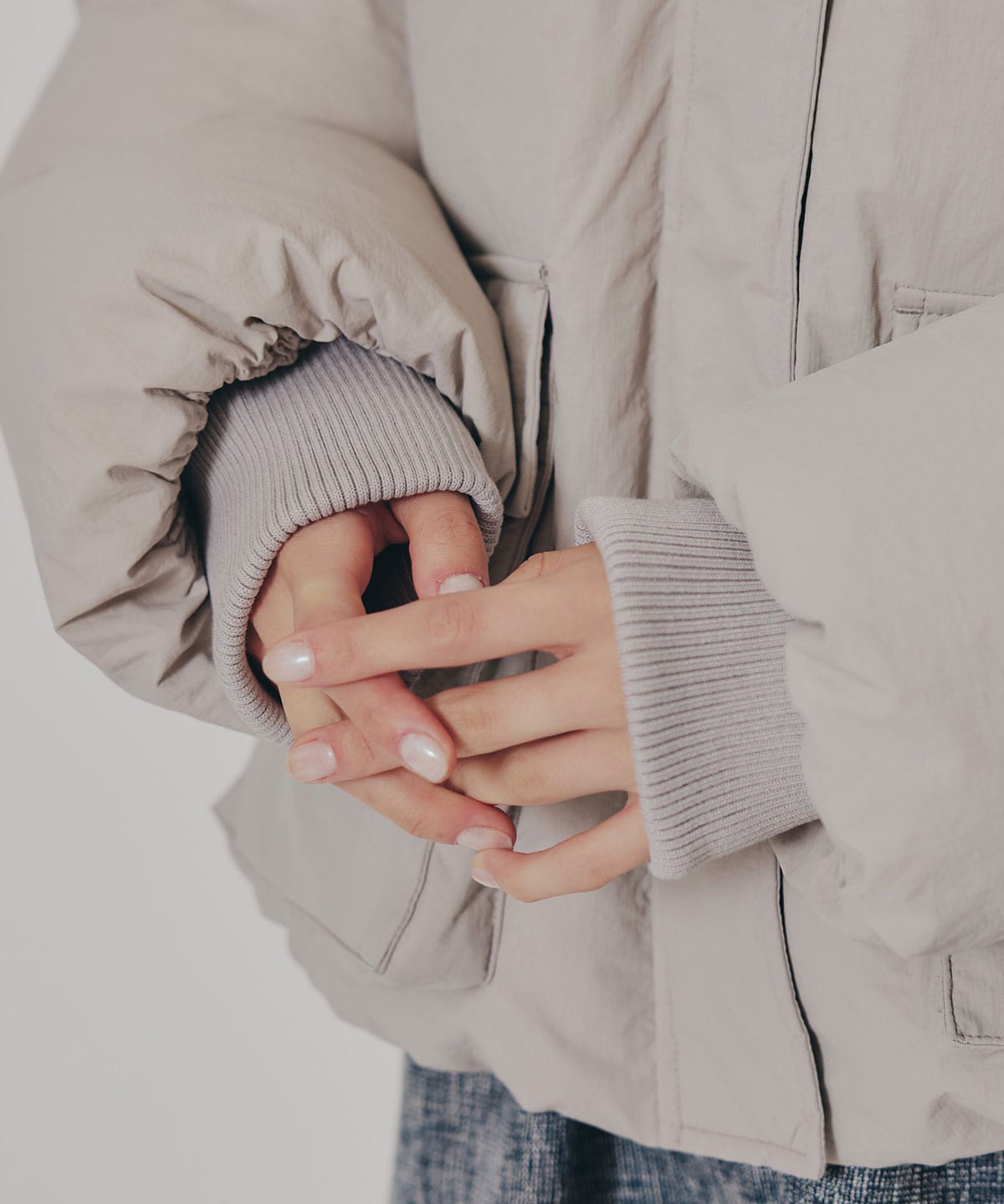 フラップポケットファイバーダウンジャケット