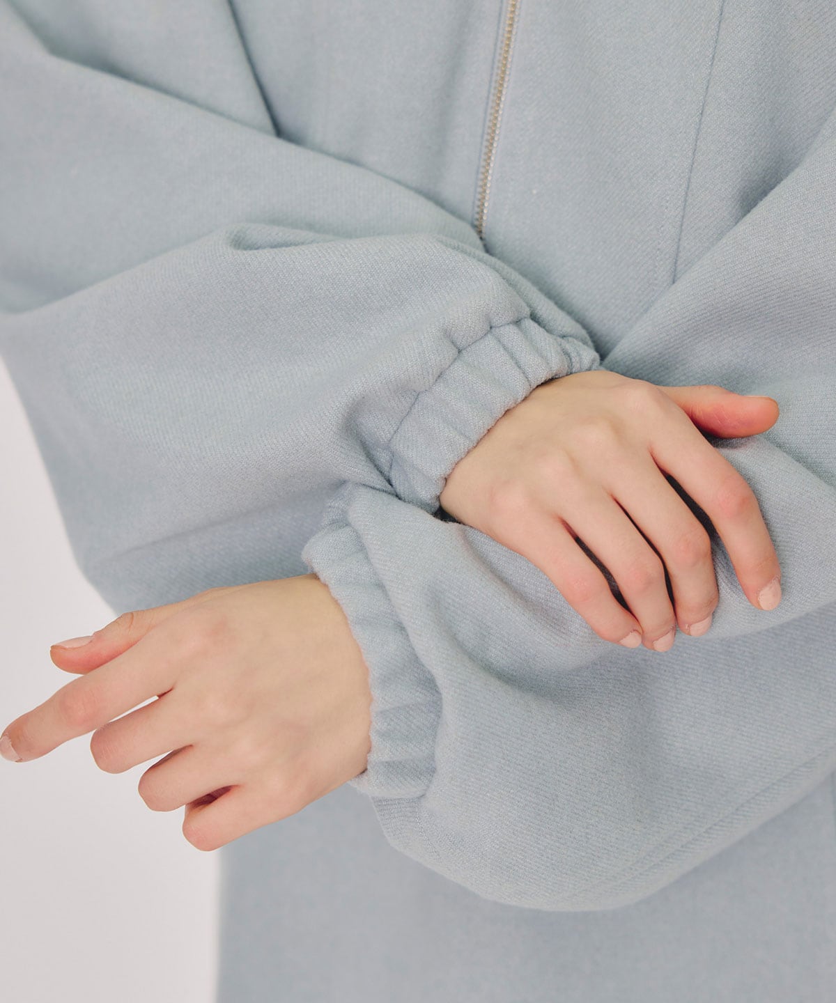 【セットアップ可能】ビッグスリーブフードショートブルゾン