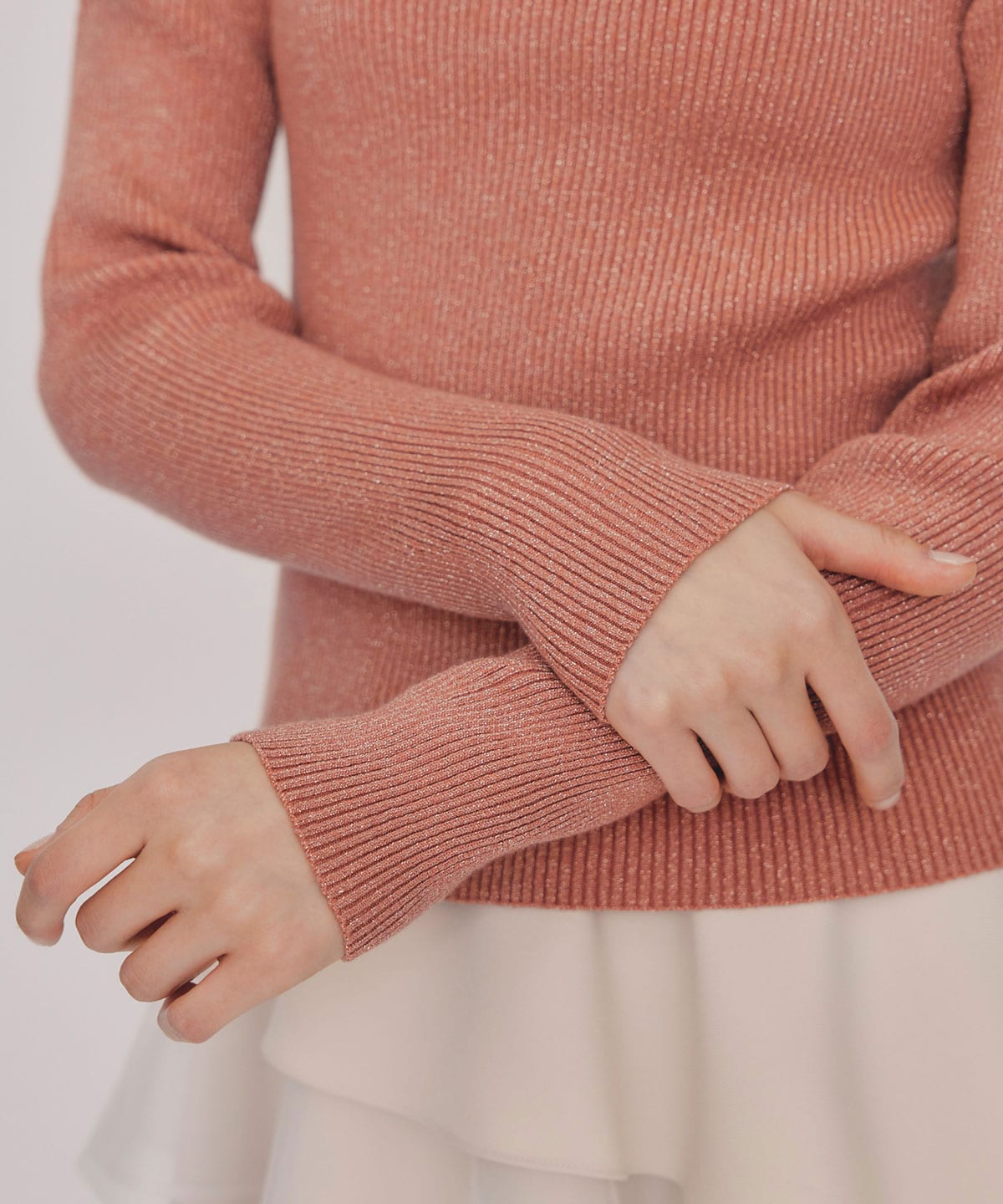 ラメタートルニットプルオーバー