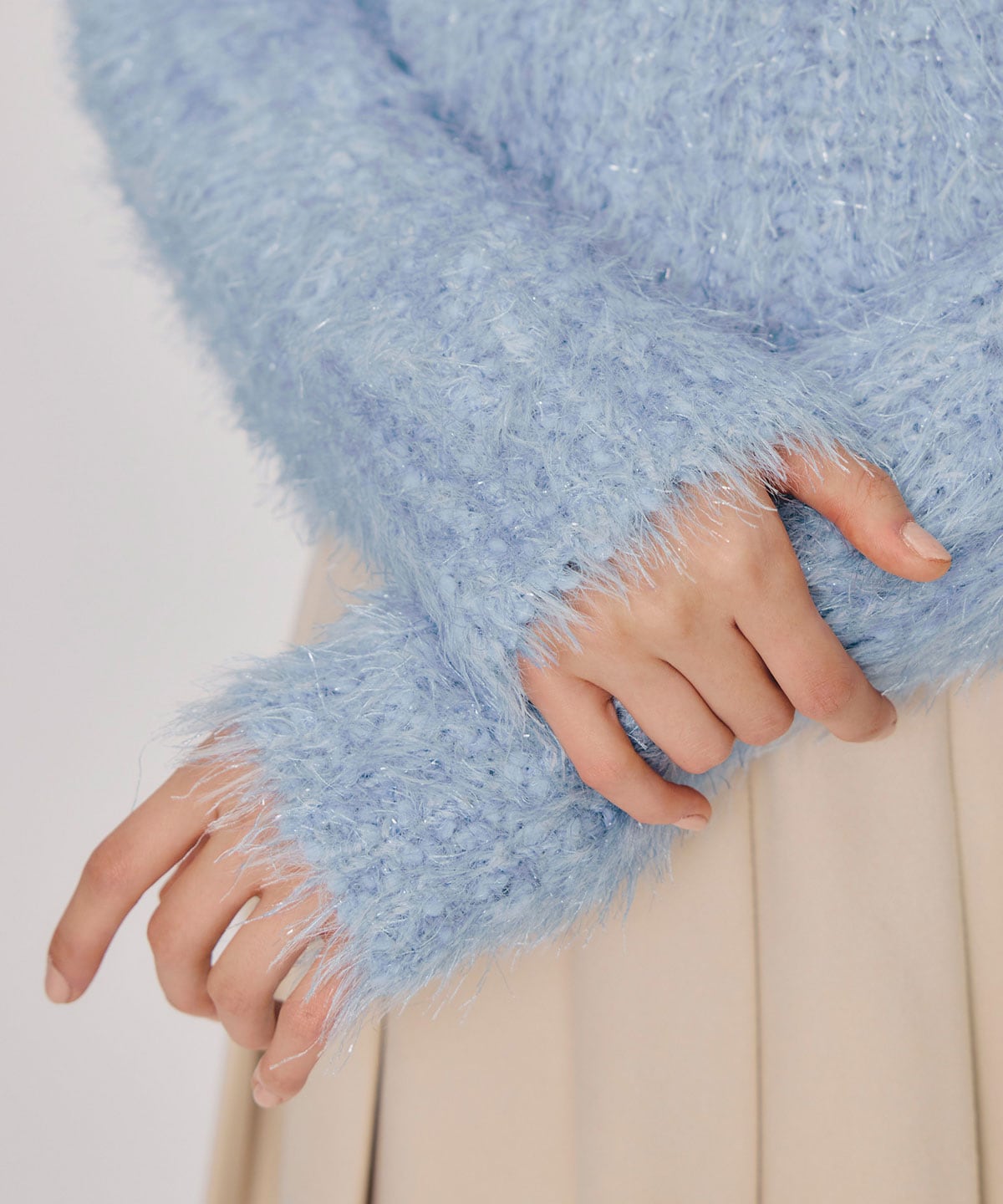 ブークレラメシャギーニットプルオーバー