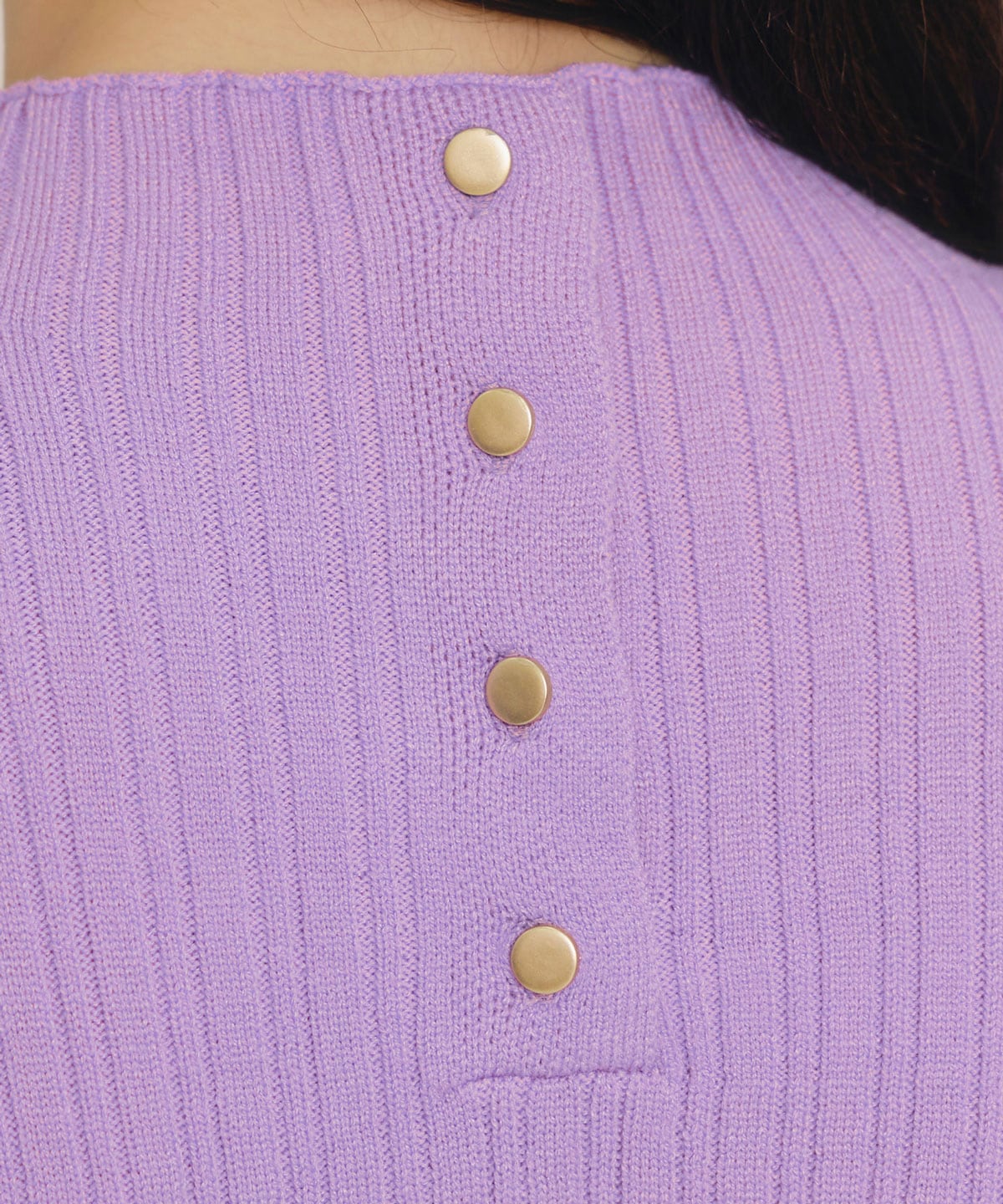 レイヤードデザインランダムリブニットプルオーバー