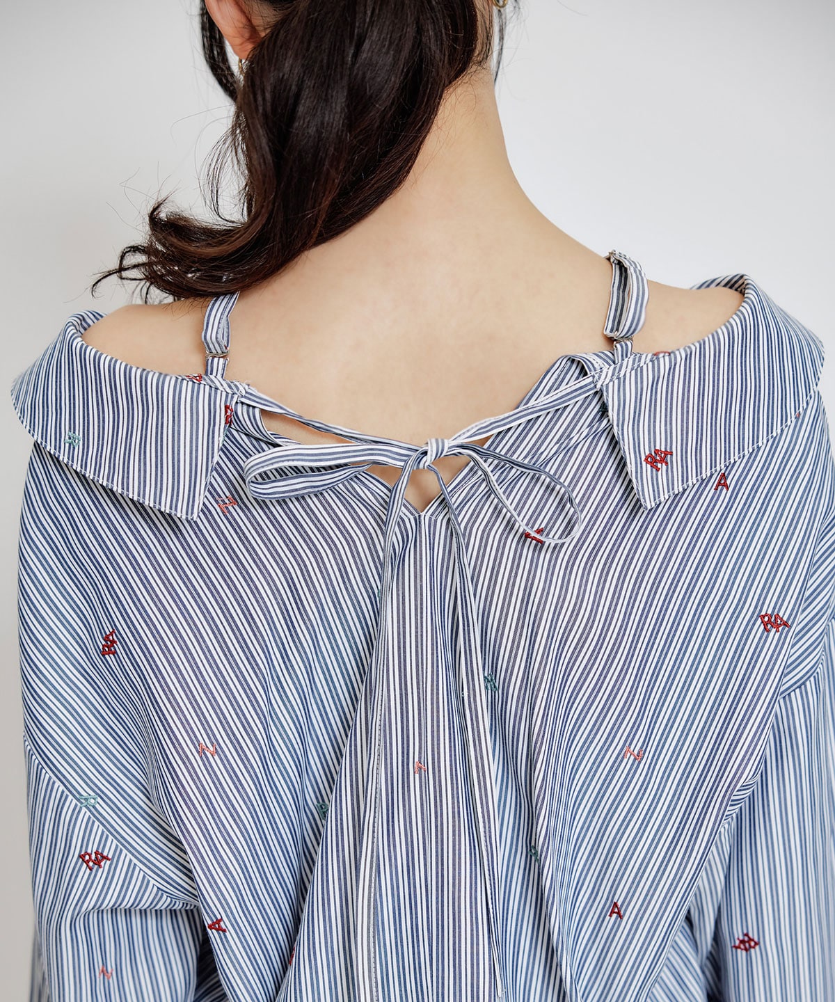 【セットアップ可能】REDYAZELアルファベットロゴ刺繍2WAYシャツブラウス