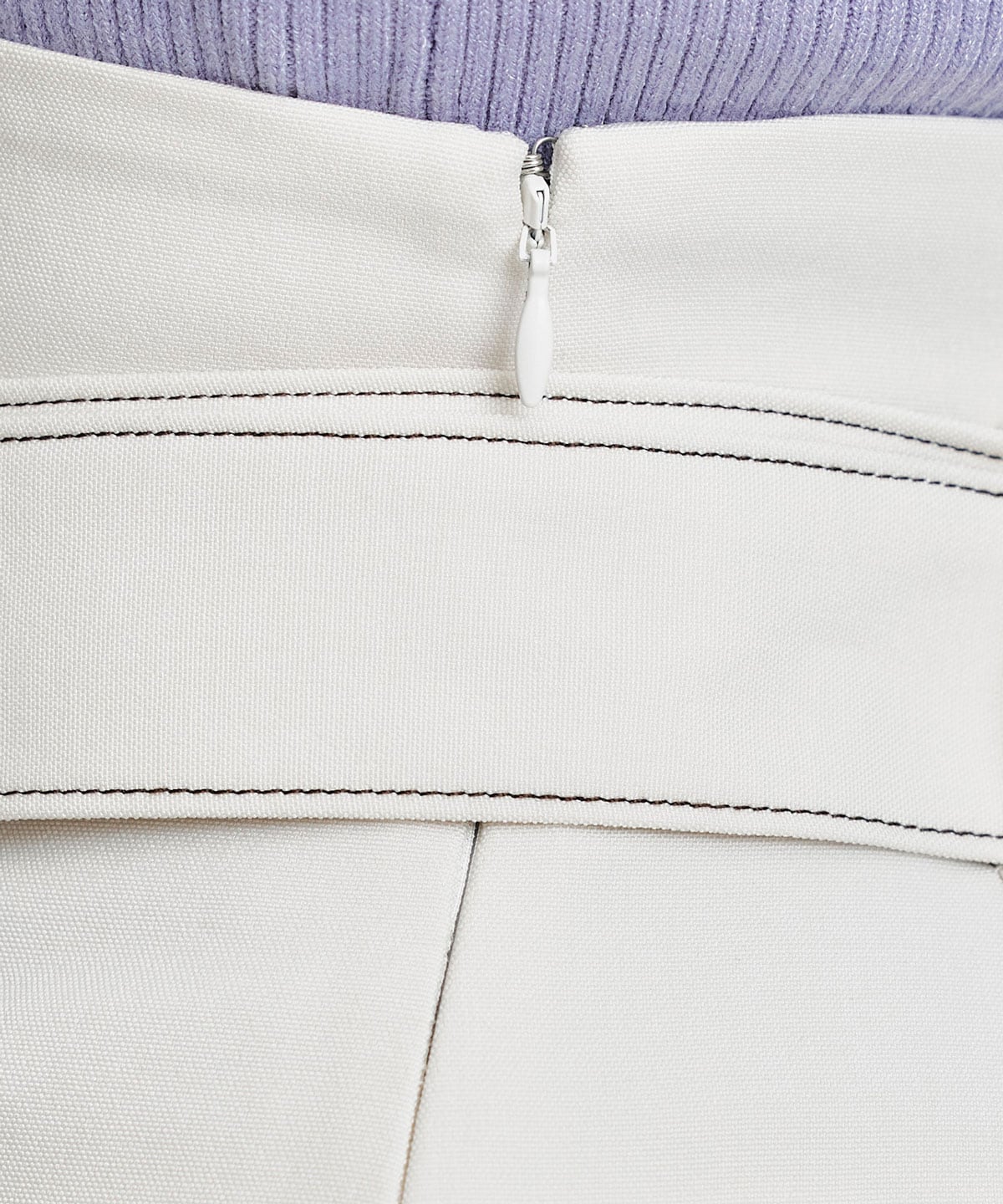 バイカラーステッチカッティングハイウエストタイトロングスカート