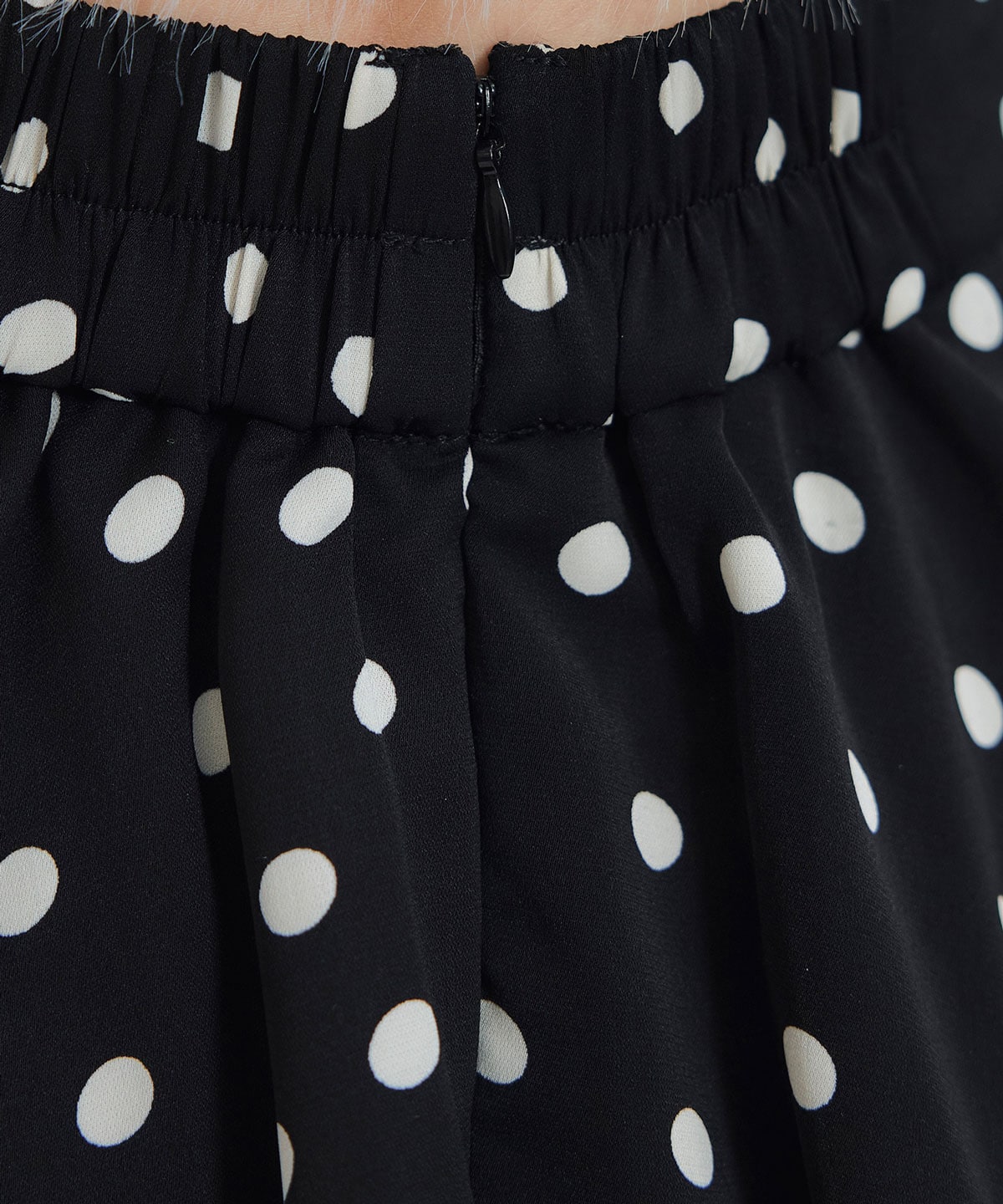 ドットチュールティアードロングスカート
