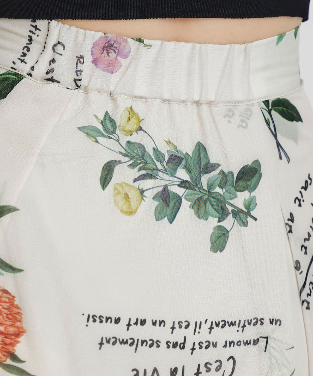 【Sheer Flower Series】シアーフラワータックフレアロングスカート