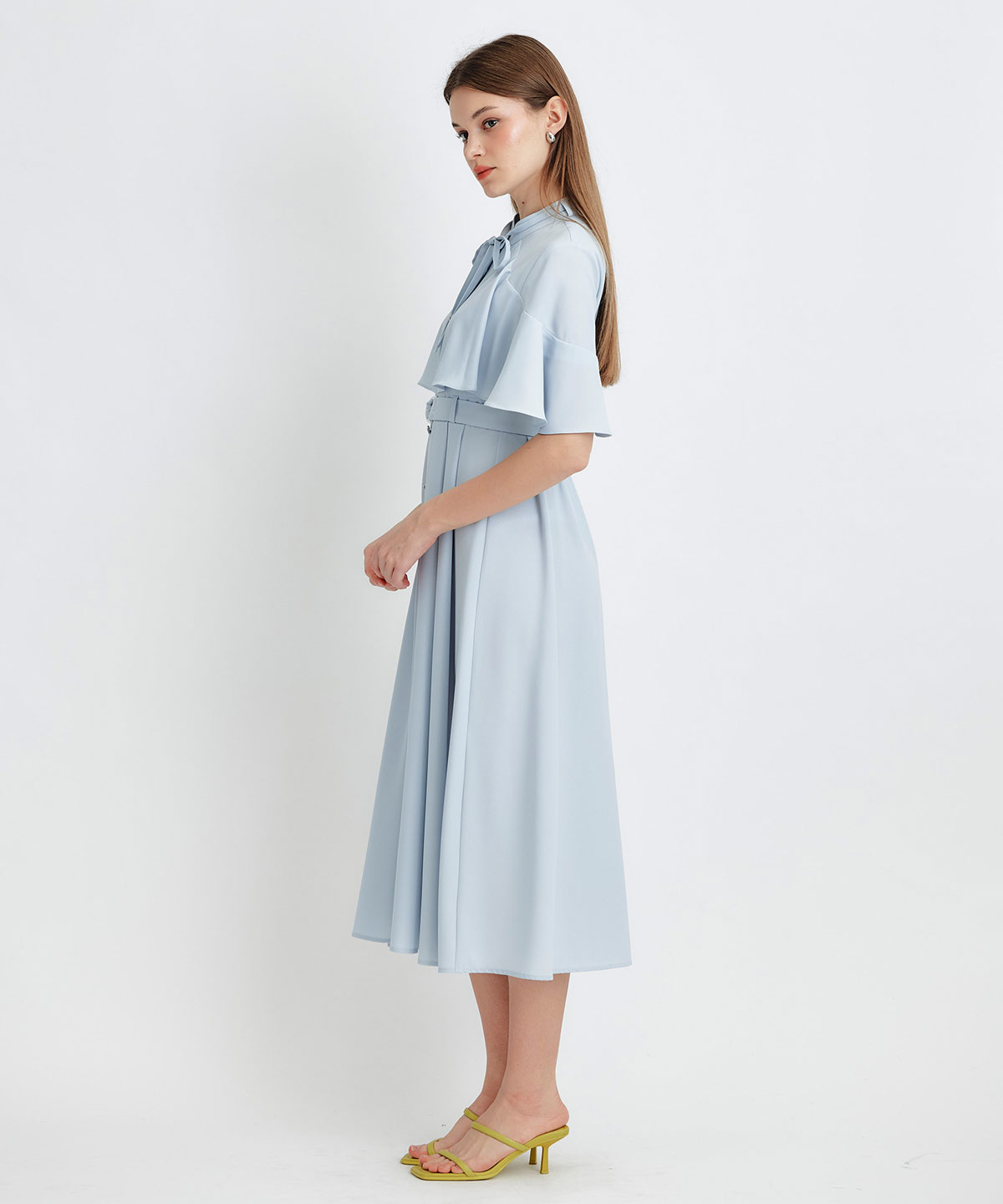 ケープフレアロングワンピース